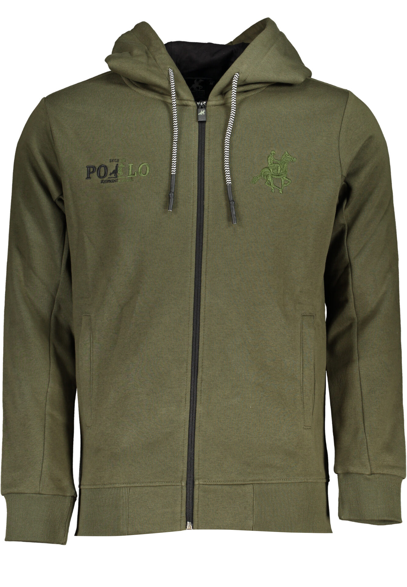 US GRAND MEN'S GREEN ZIP-UP SWEATSHIRT