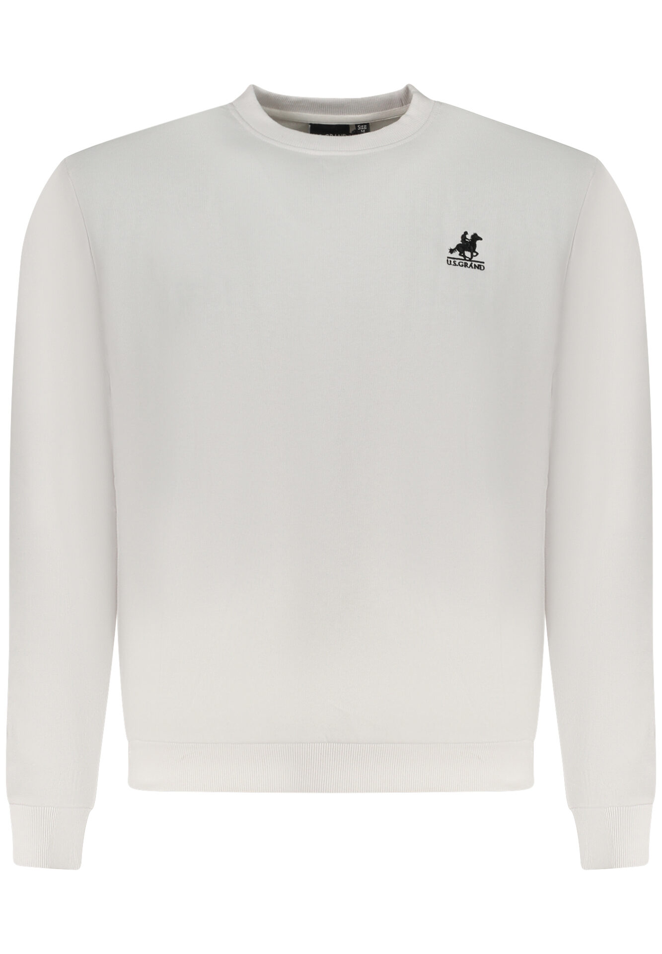 US GRAND MEN'S WHITE ZIP-UP SWEATSHIRT
