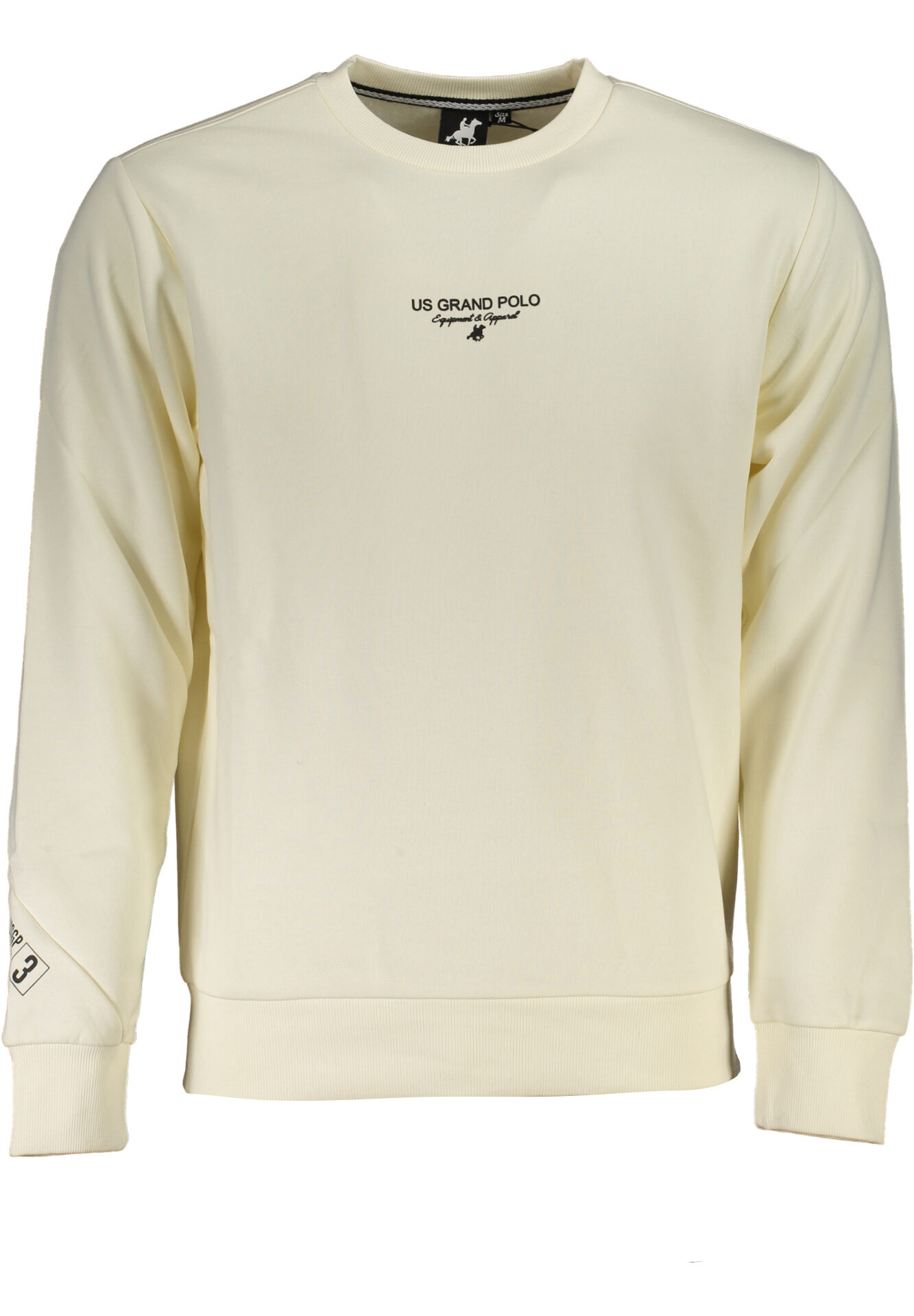 US GRAND MEN'S WHITE ZIP-UP SWEATSHIRT