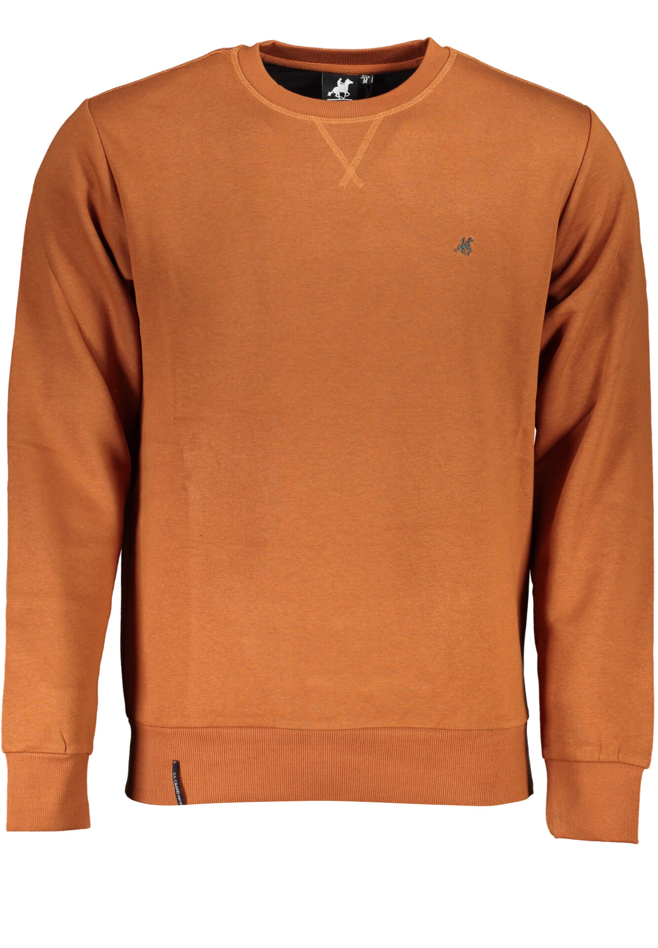 US GRAND MEN'S BROWN ZIP-UP SWEATSHIRT