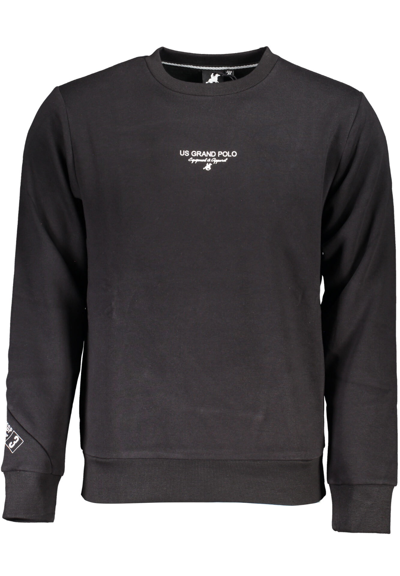 US GRAND MEN'S BLACK ZIP-UP SWEATSHIRT