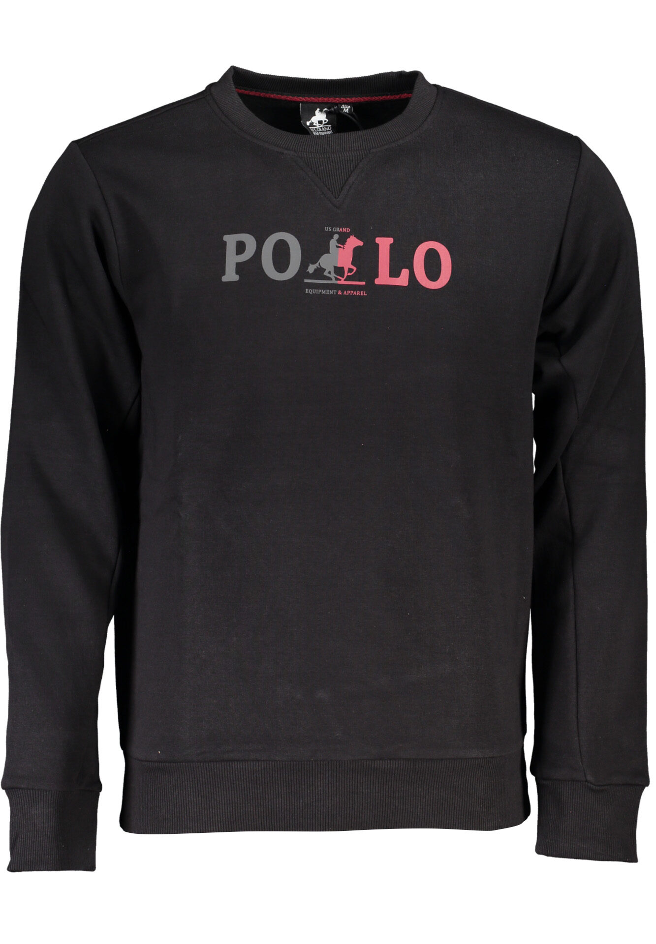 US GRAND MEN'S BLACK ZIP-UP SWEATSHIRT