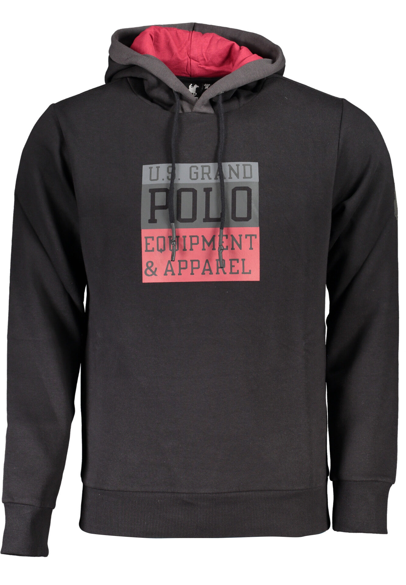 US GRAND MEN'S BLACK ZIP-UP SWEATSHIRT