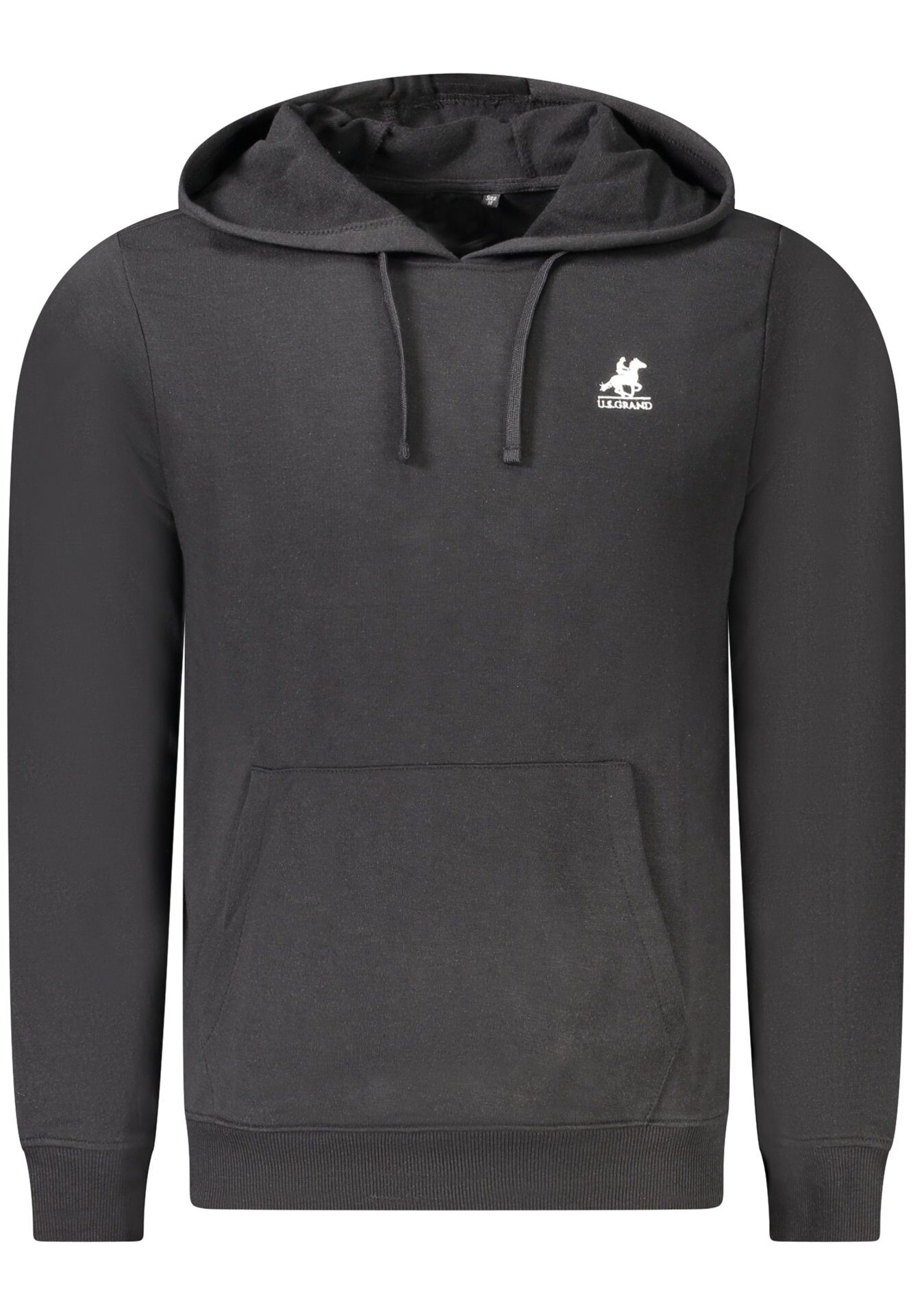 US GRAND MEN'S BLACK ZIP-UP SWEATSHIRT