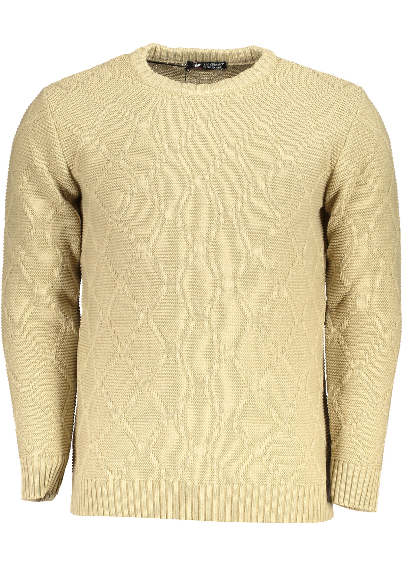 US GRAND MEN'S BEIGE SWEATER