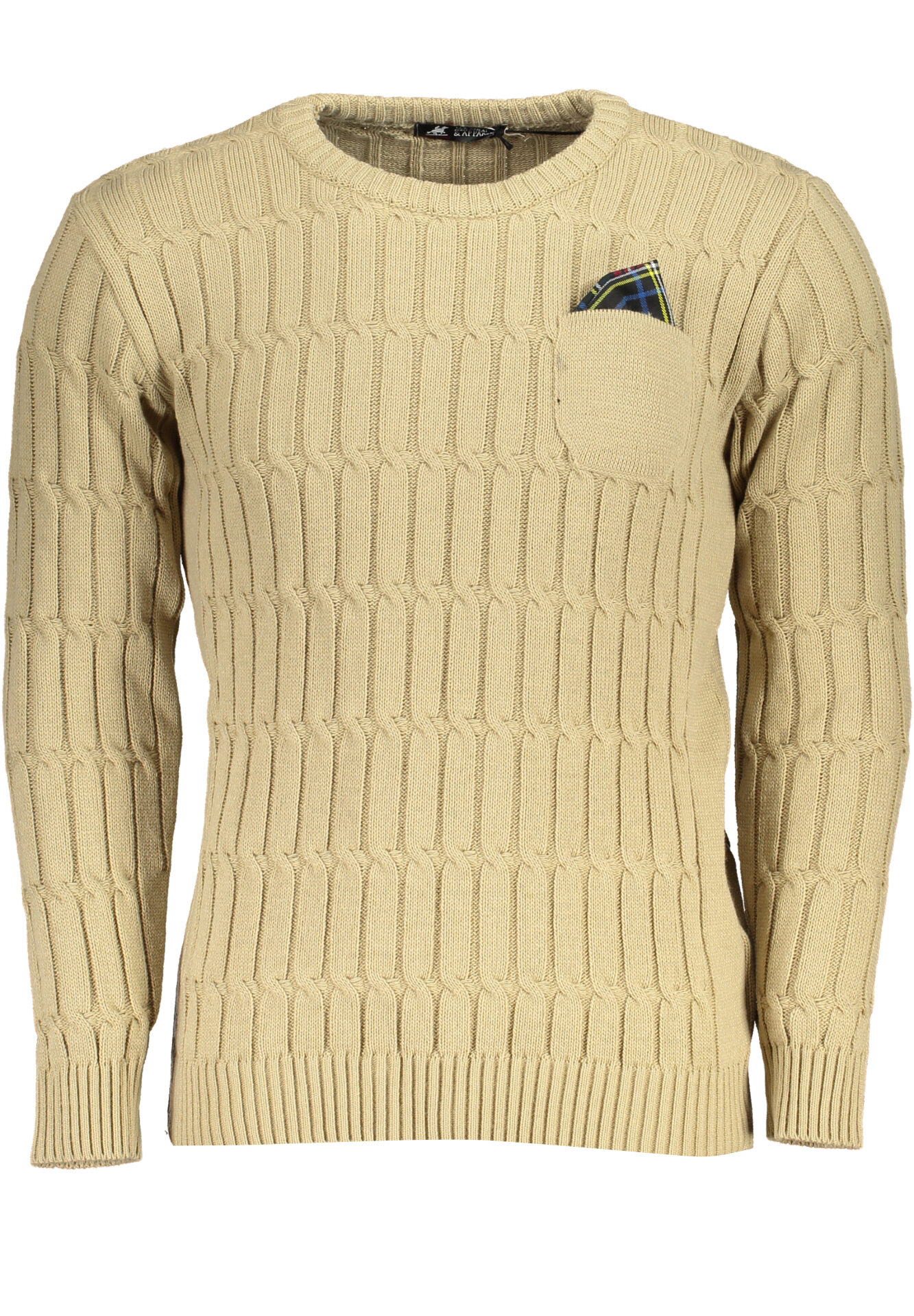 US GRAND MEN'S BEIGE SWEATER