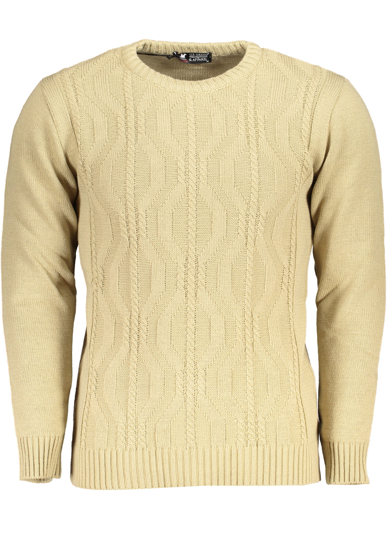 US GRAND MEN'S BEIGE SWEATER