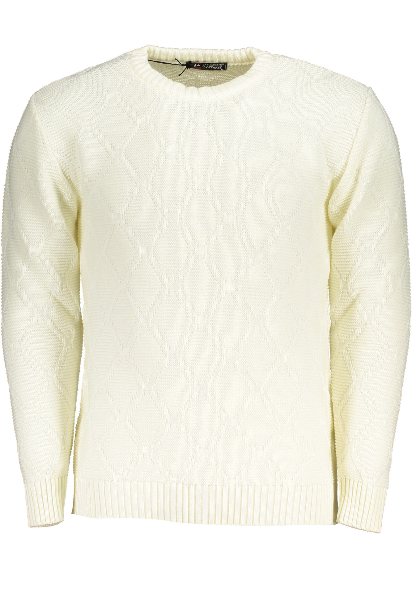 US GRAND MEN'S WHITE SWEATER