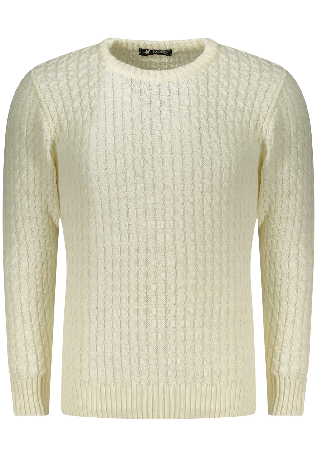 US GRAND MEN'S WHITE SWEATER