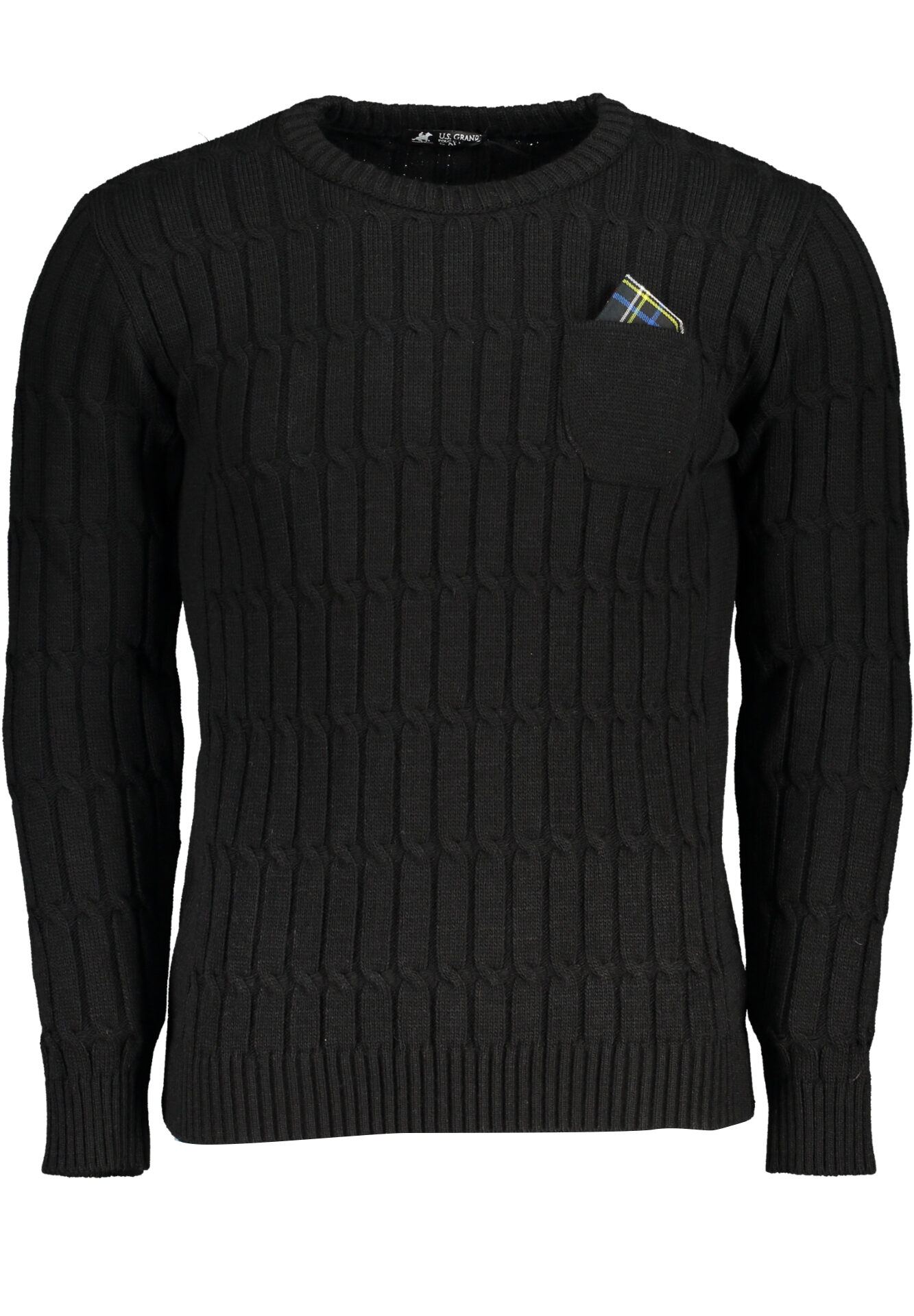 US GRAND MEN'S BLACK SWEATER