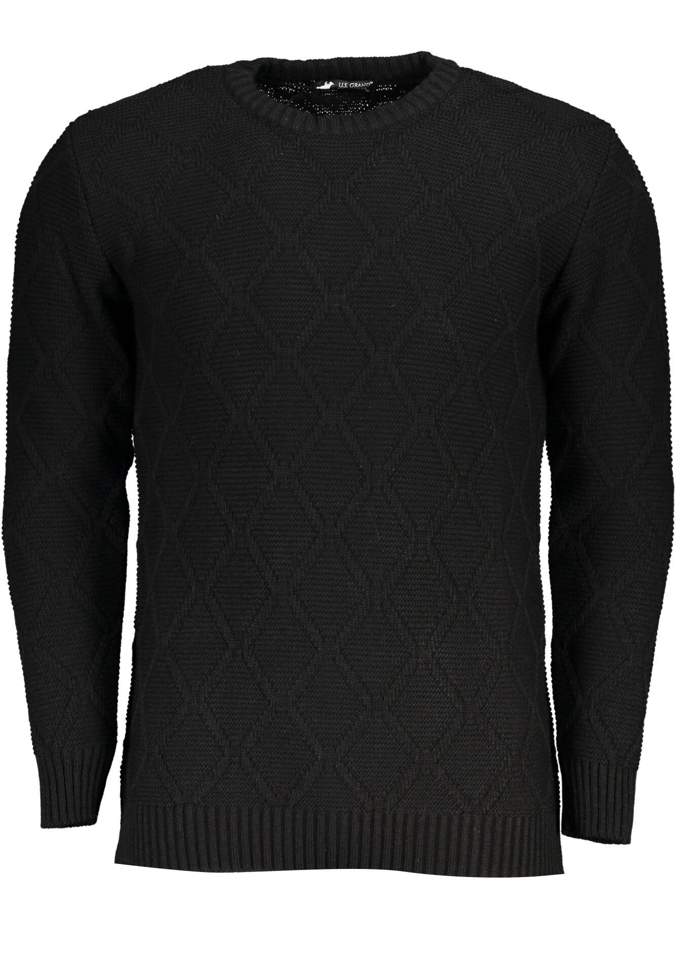 US GRAND MEN'S BLACK SWEATER