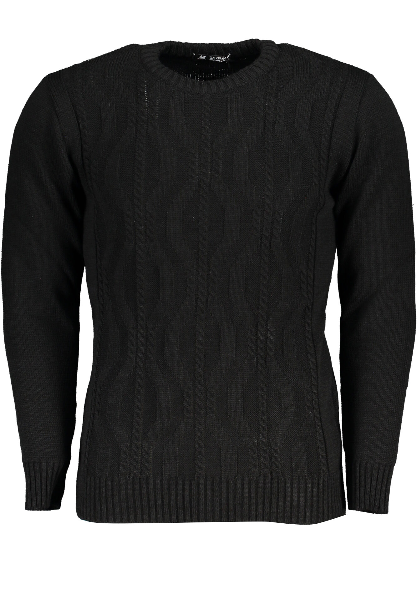 US GRAND MEN'S BLACK SWEATER