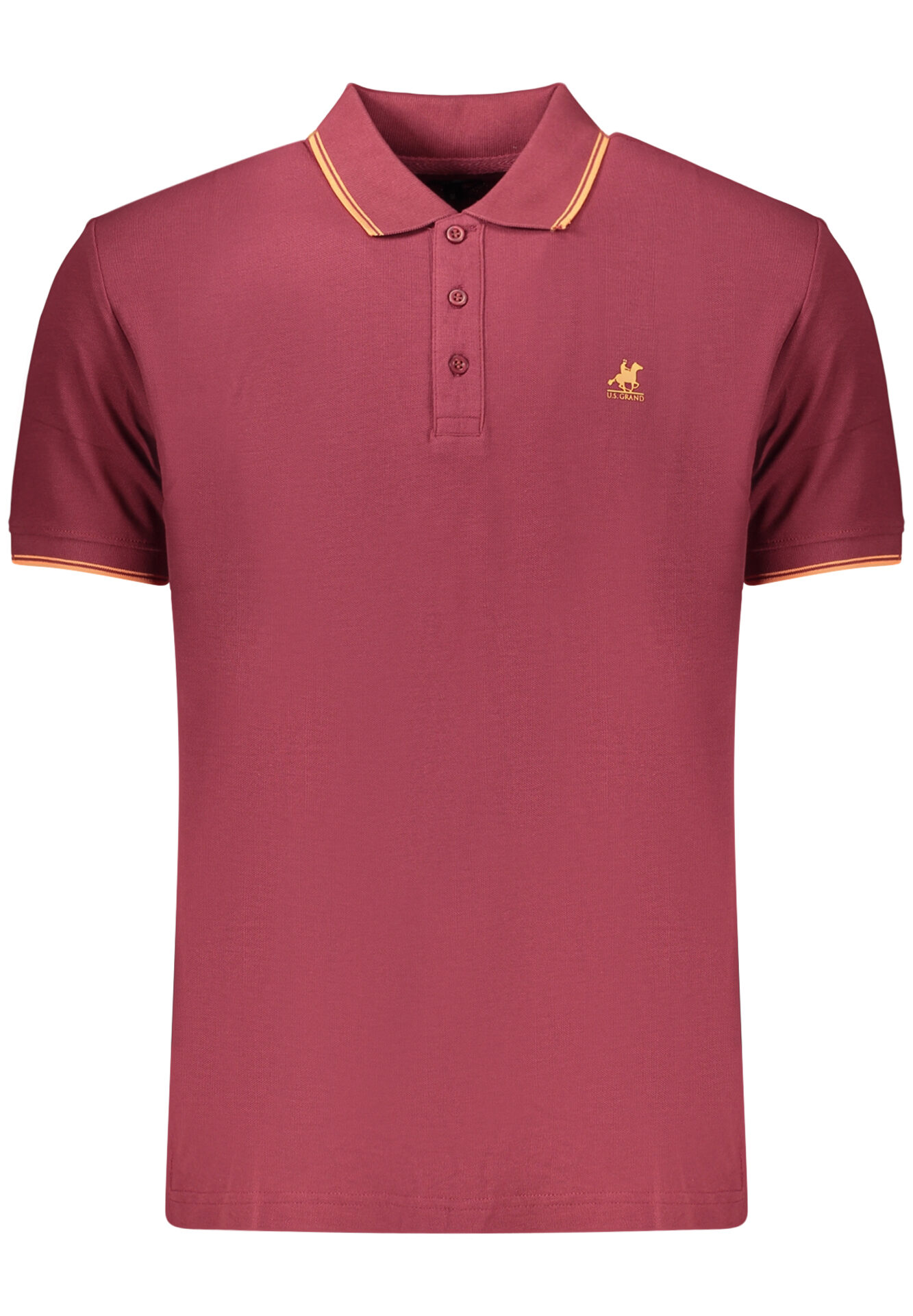 US GRAND MEN'S SHORT-SLEEVE POLO SHIRT, RED