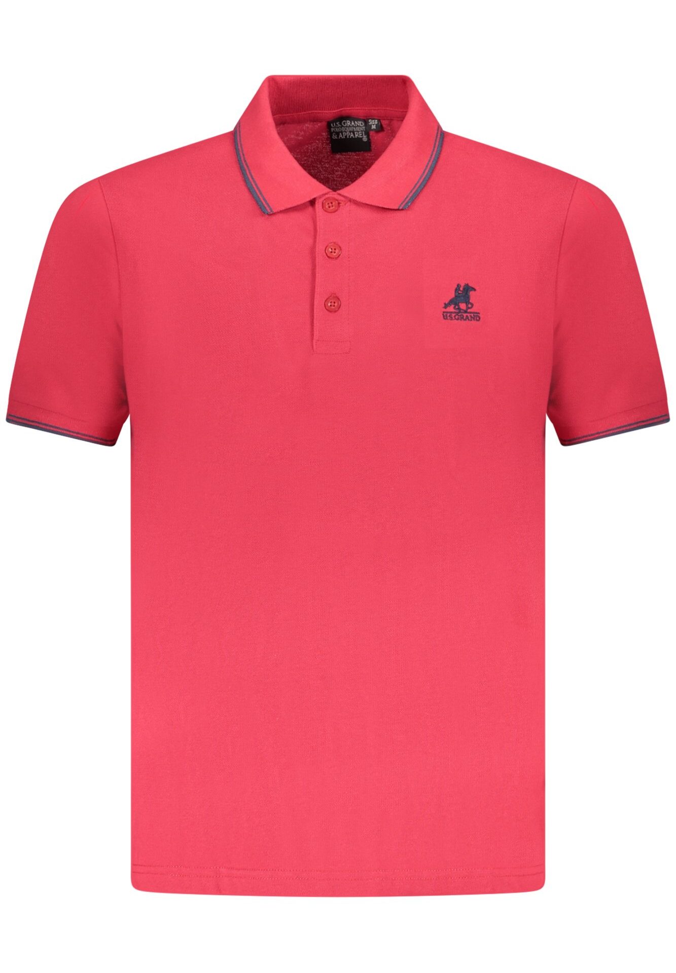 US GRAND MEN'S SHORT-SLEEVE POLO SHIRT, RED