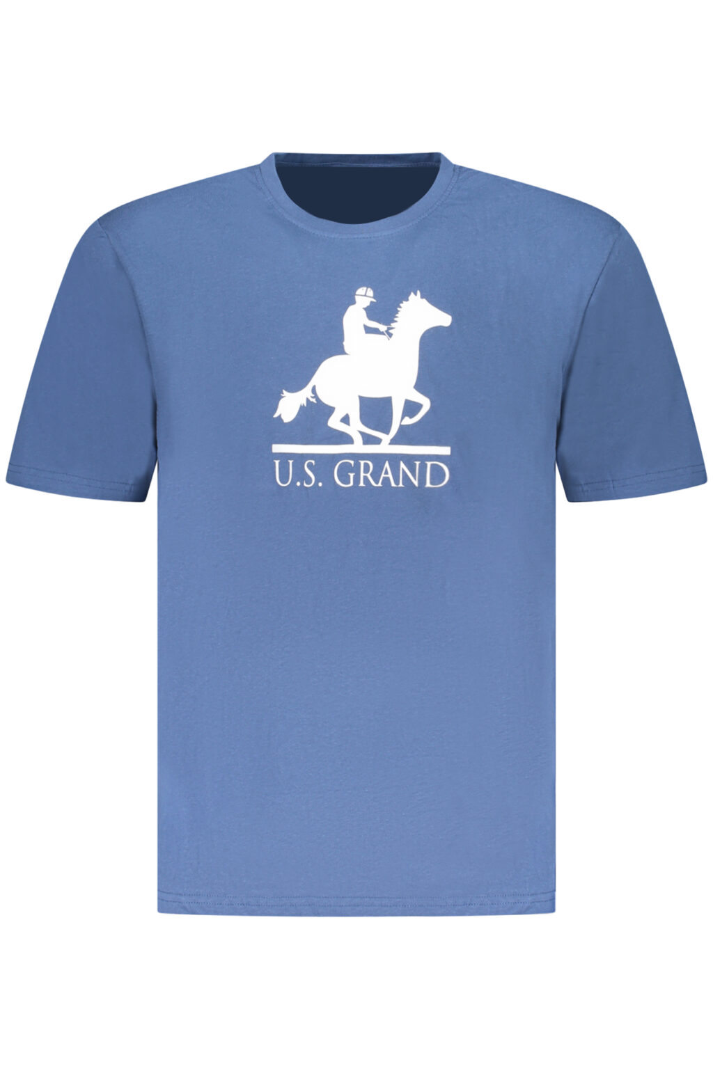 usgrandpolot-shirtmanichecorteuomoblu_1 US GRAND mėlyni vyriški marškinėliai trumpomis rankovėmis