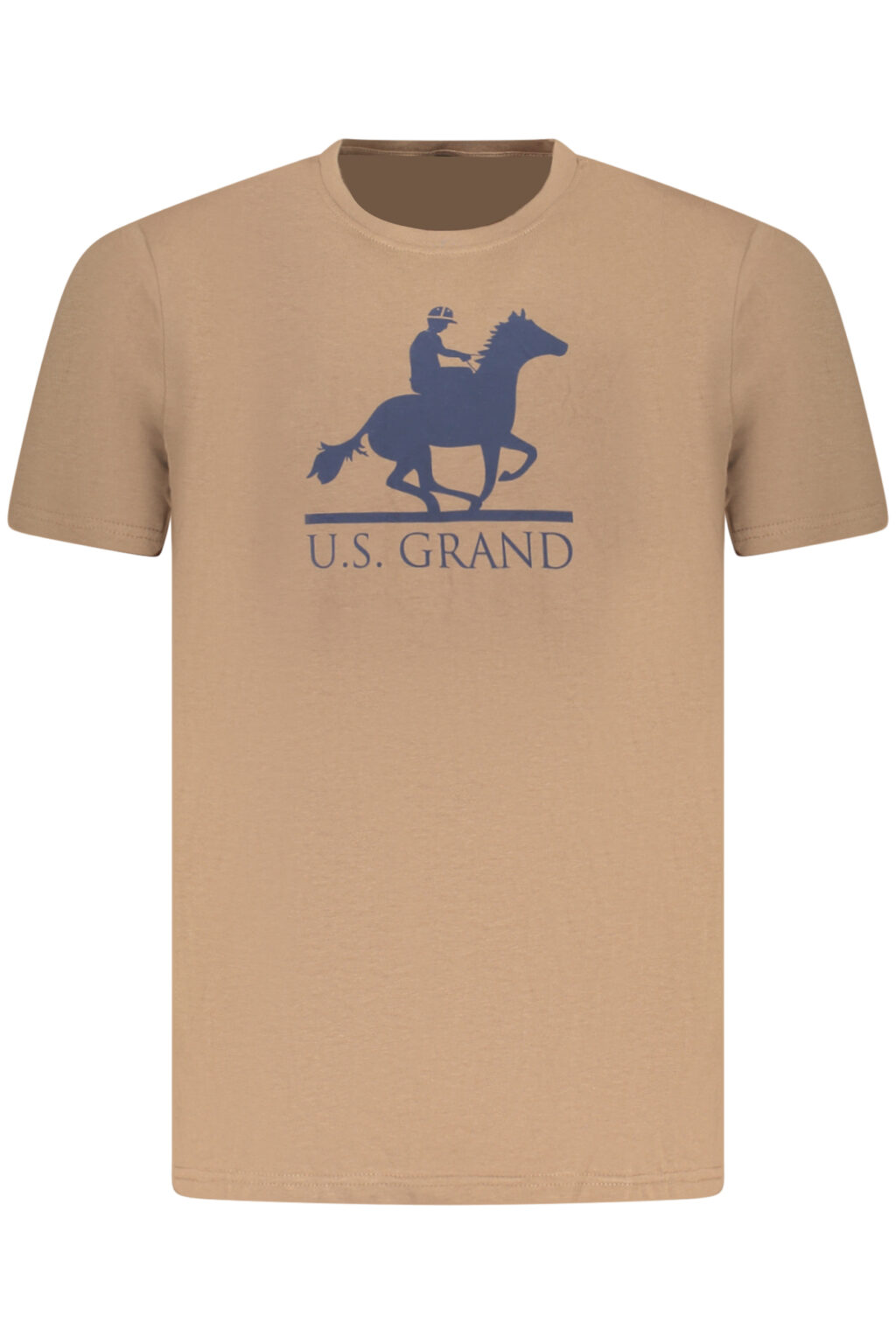 usgrandpolot-shirtmanichecorteuomomarrone_1 US GRAND rudi vyriški marškinėliai trumpomis rankovėmis