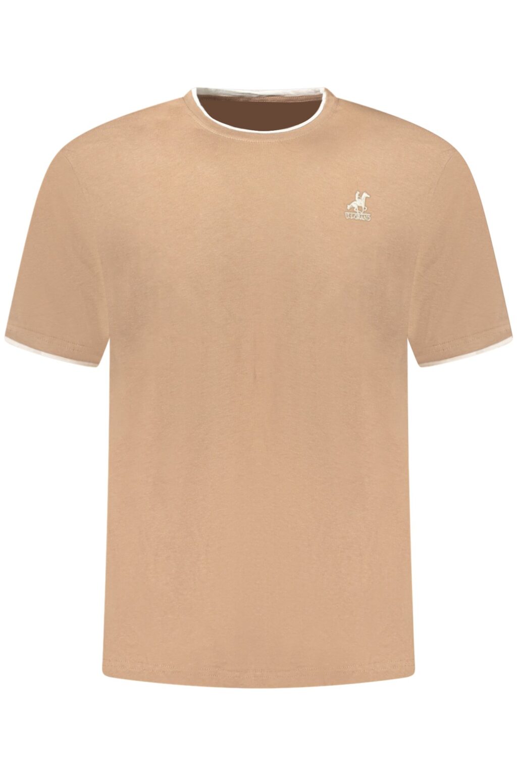 usgrandpolot-shirtmanichecorteuomomarrone_1 US GRAND vyriški marškinėliai trumpomis rankovėmis, rudi