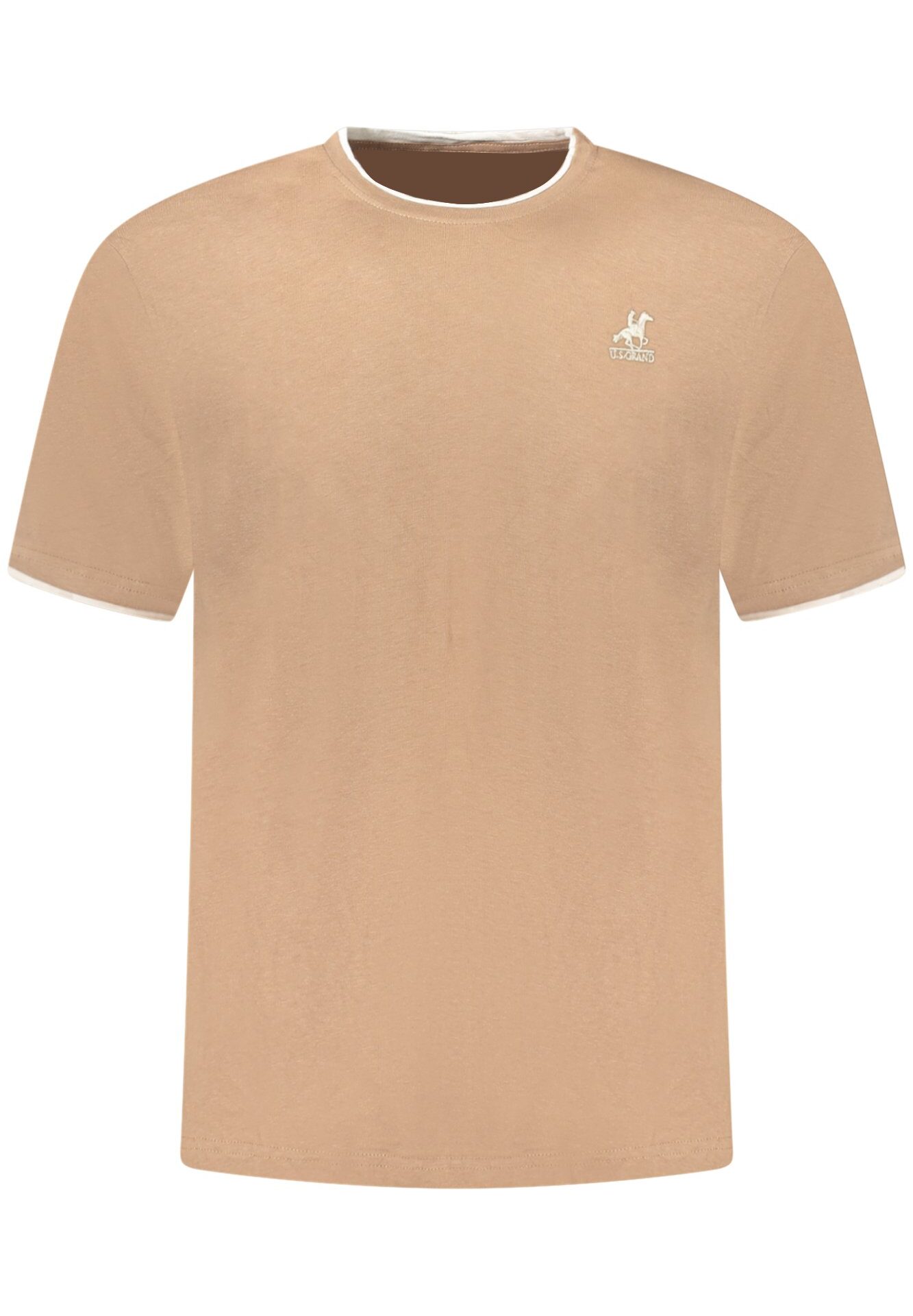 US GRAND MEN'S SHORT-SLEEVE T-SHIRT BROWN