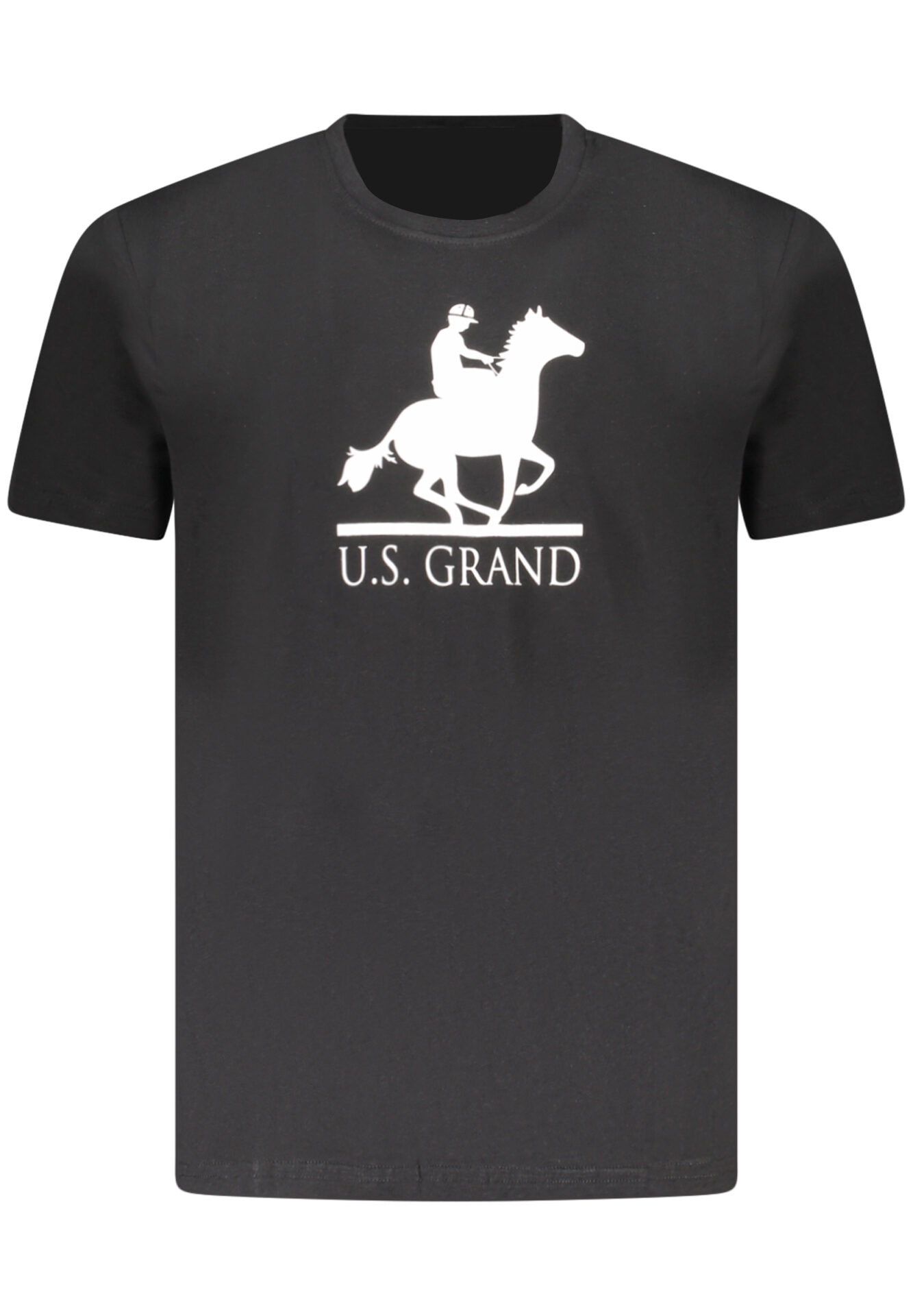 US GRAND MEN'S BLACK SHORT-SLEEVE T-SHIRT
