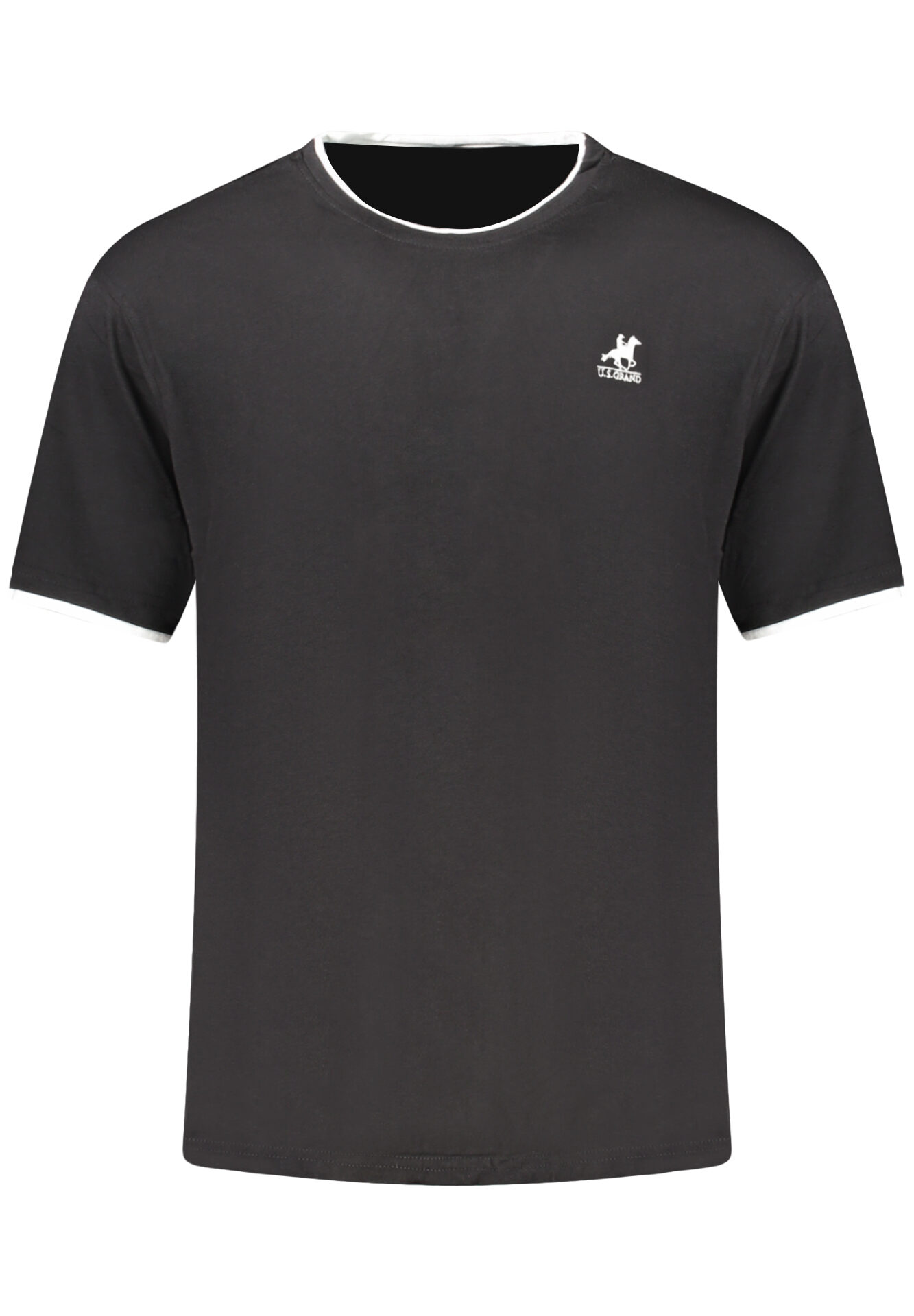 US GRAND MEN'S BLACK SHORT-SLEEVE T-SHIRT