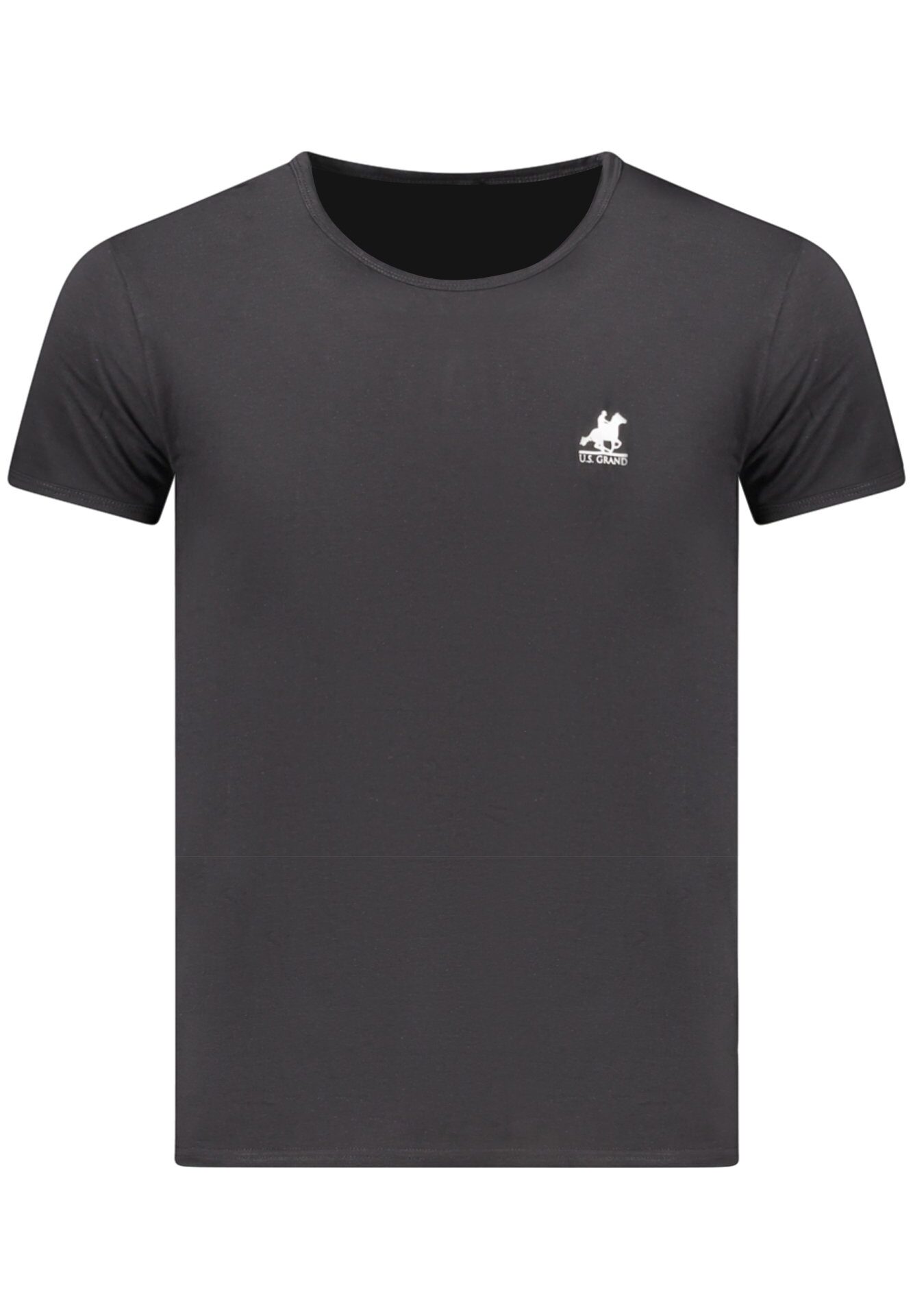 US GRAND MEN'S BLACK SHORT-SLEEVE T-SHIRT