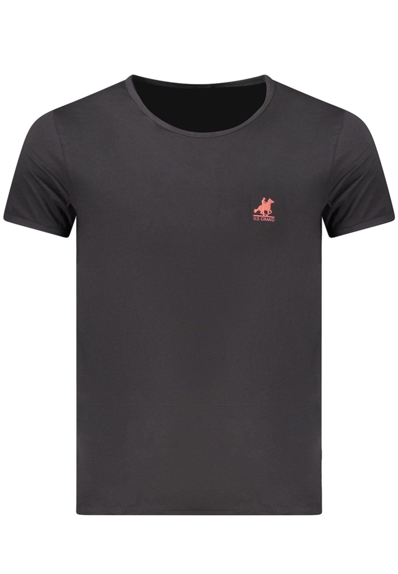 US GRAND MEN'S BLACK SHORT-SLEEVE T-SHIRT