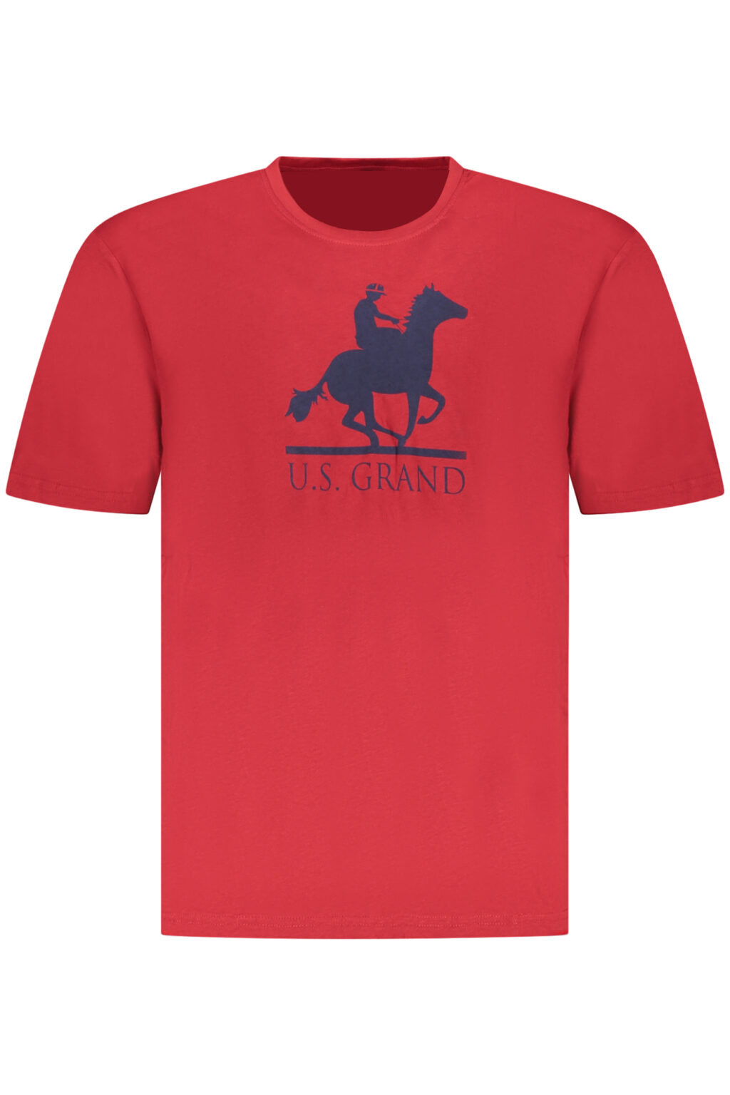usgrandpolot-shirtmanichecorteuomorosso_1 US GRAND raudoni vyriški marškinėliai trumpomis rankovėmis