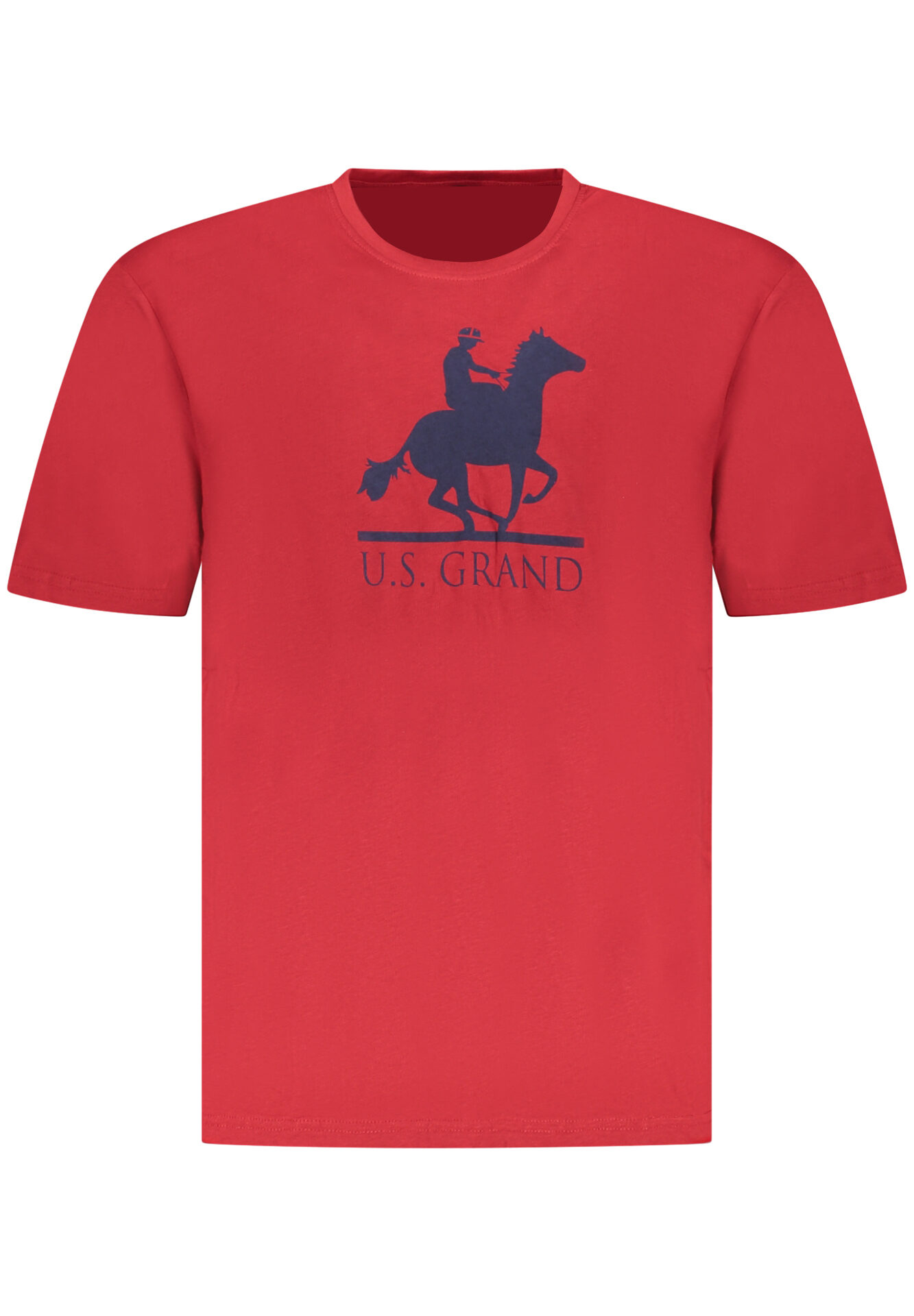 US GRAND MEN'S SHORT-SLEEVED RED T-SHIRT