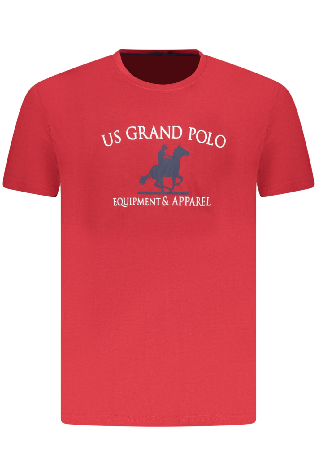 usgrandpolot-shirtmanichecorteuomorosso_1 US GRAND raudoni vyriški marškinėliai trumpomis rankovėmis