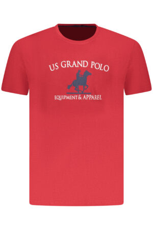 US GRAND MEN'S SHORT-SLEEVED RED T-SHIRT