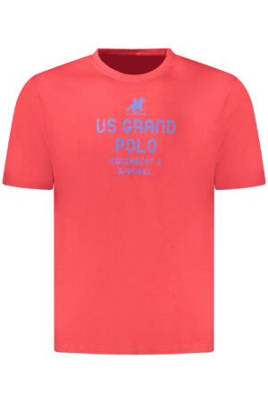 US GRAND MEN'S SHORT-SLEEVED RED T-SHIRT