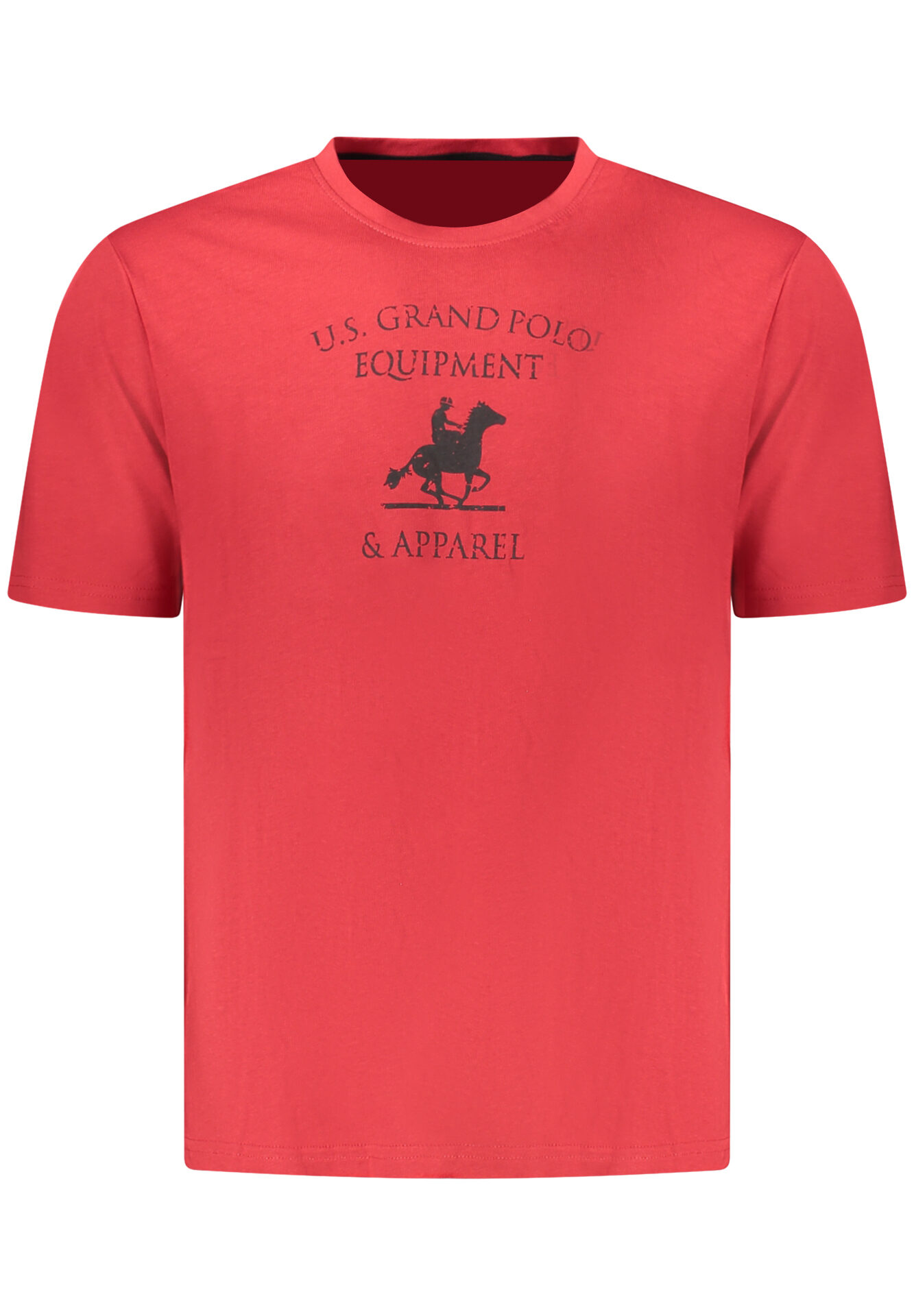 US GRAND MEN'S SHORT-SLEEVED RED T-SHIRT