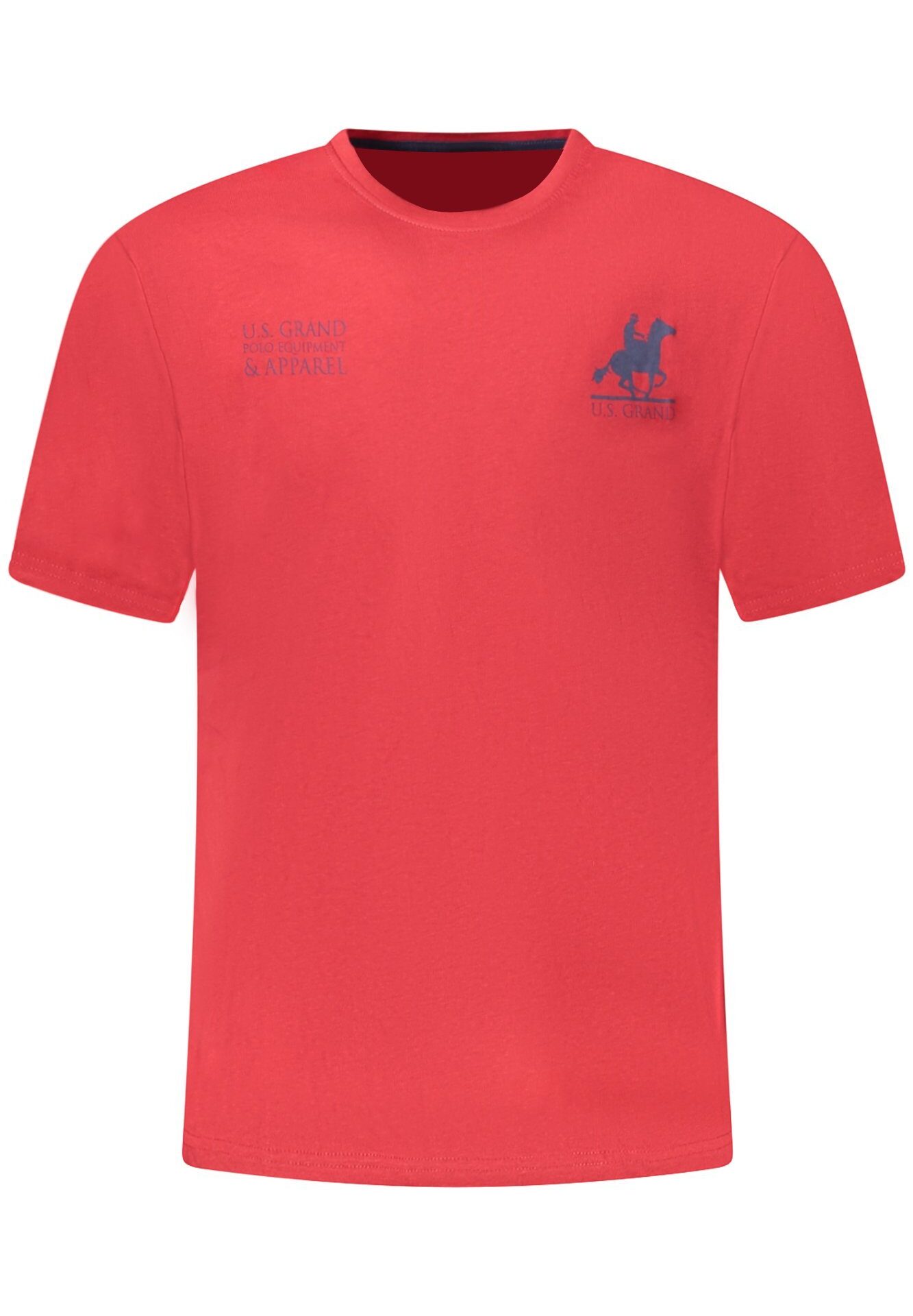 US GRAND MEN'S SHORT-SLEEVED RED T-SHIRT