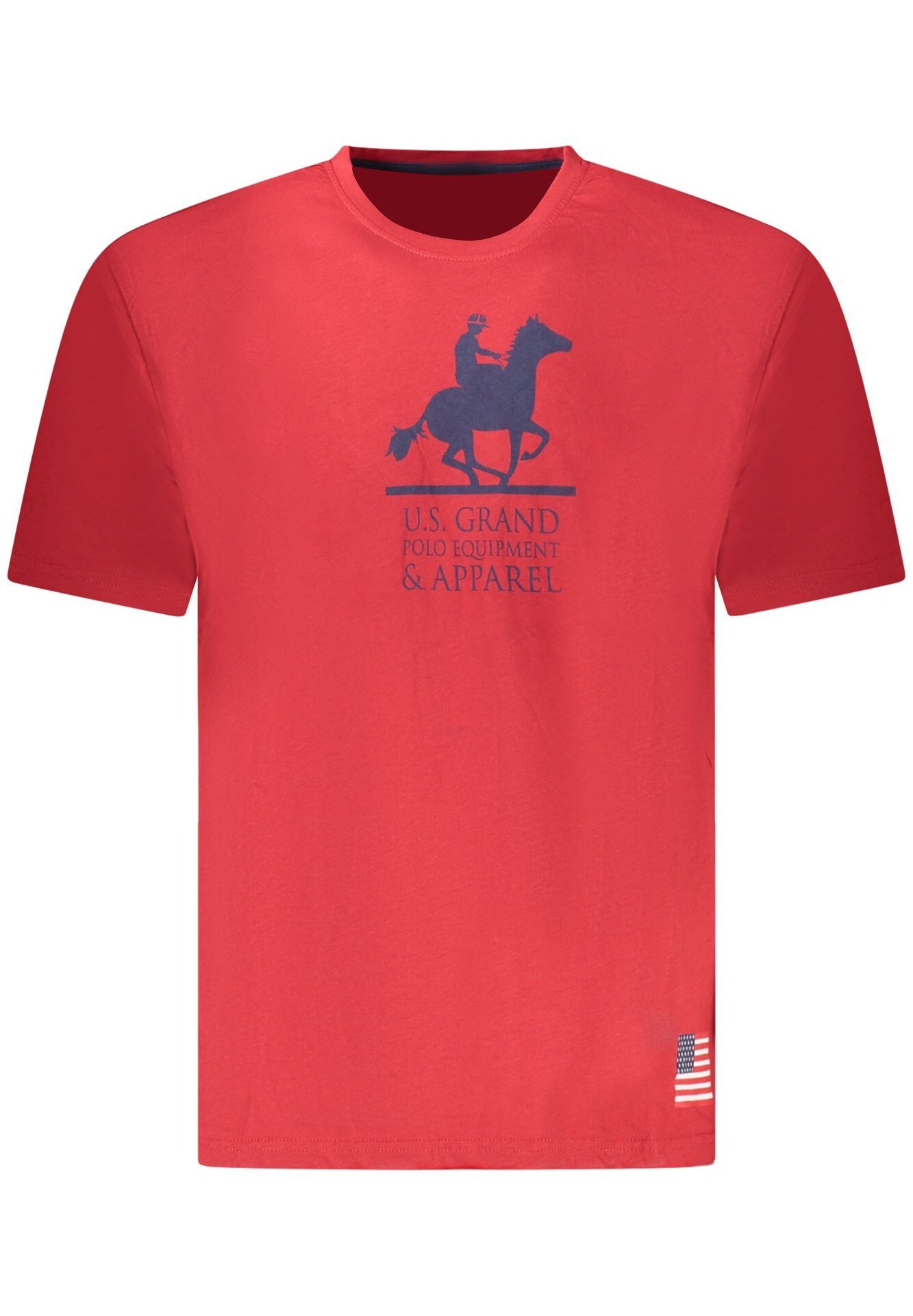 US GRAND MEN'S SHORT-SLEEVED RED T-SHIRT
