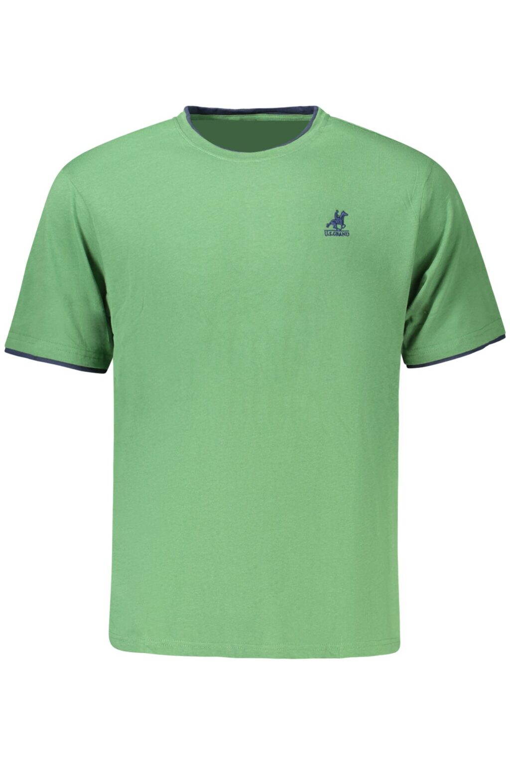 usgrandpolot-shirtmanichecorteuomoverde_1 US GRAND vyriški marškinėliai trumpomis rankovėmis, žali