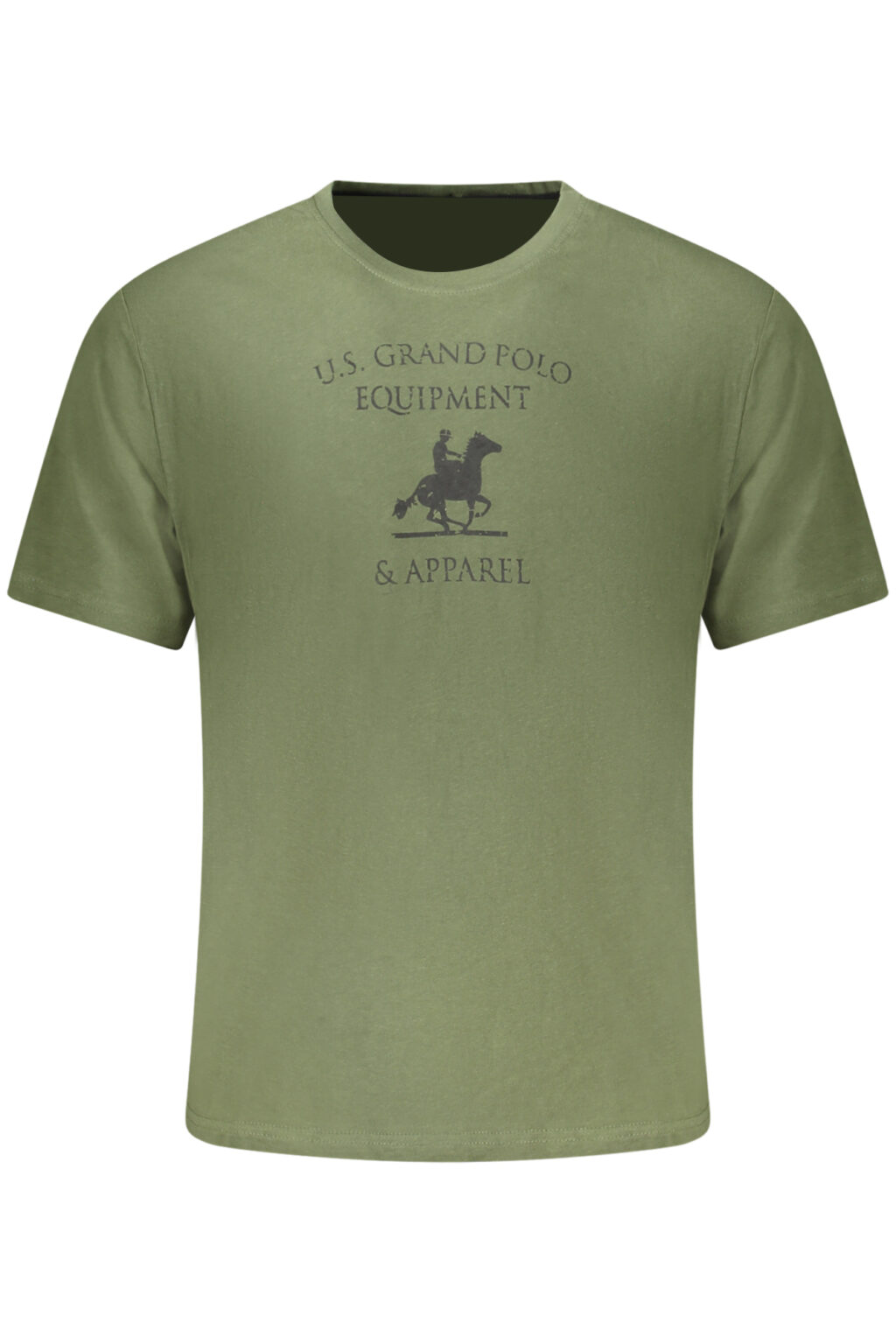 usgrandpolot-shirtmanichecorteuomoverde_1 US GRAND vyriški marškinėliai trumpomis rankovėmis, žali