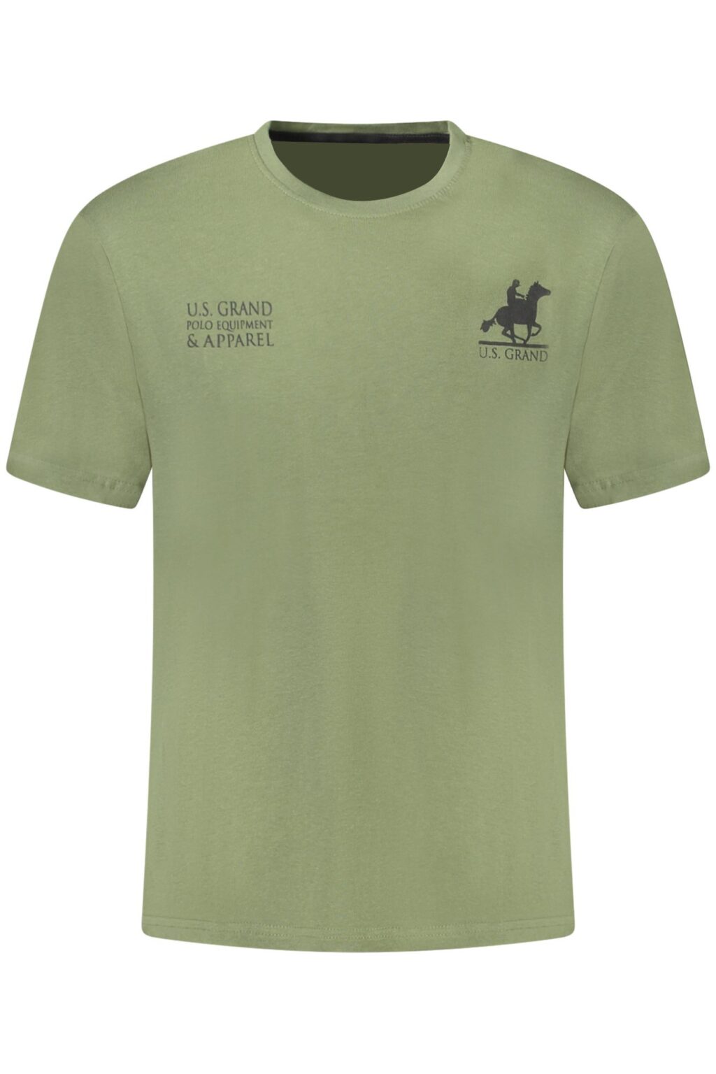 usgrandpolot-shirtmanichecorteuomoverde_1 US GRAND vyriški marškinėliai trumpomis rankovėmis, žali