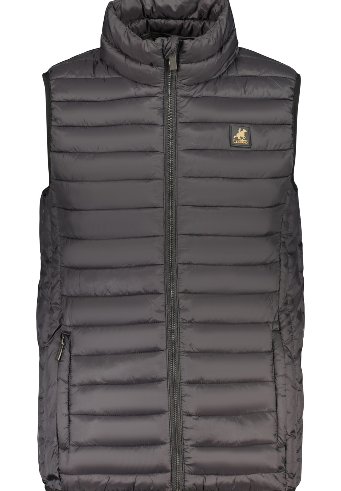 US GRAND MEN'S BLACK SLEEVELESS JACKET