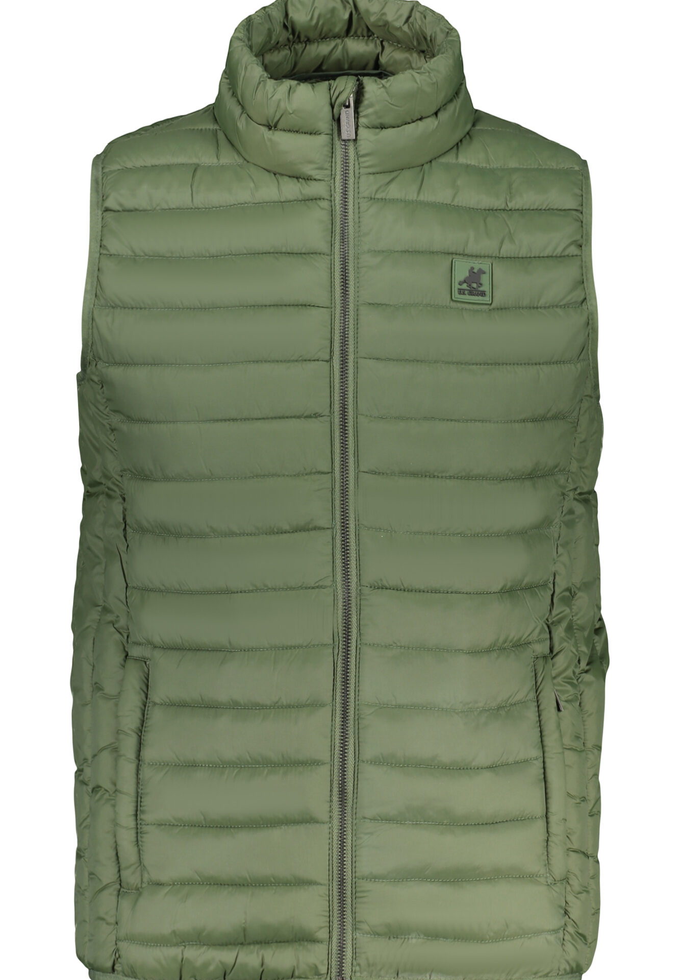 US GRAND MEN'S GREEN SLEEVELESS JACKET