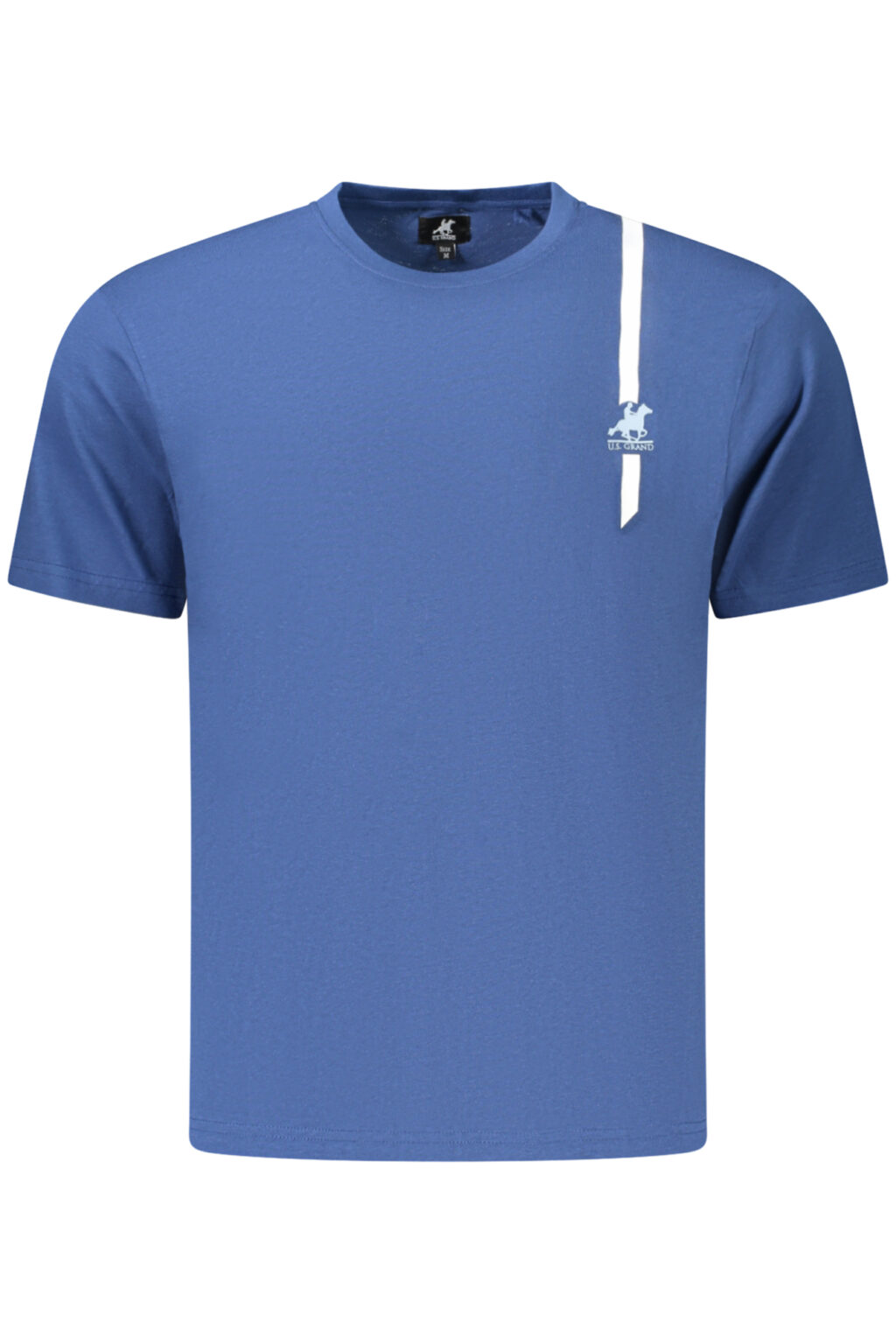usgrandt-shirtmanichecorteuomoblu_1 US GRAND mėlyni vyriški marškinėliai trumpomis rankovėmis