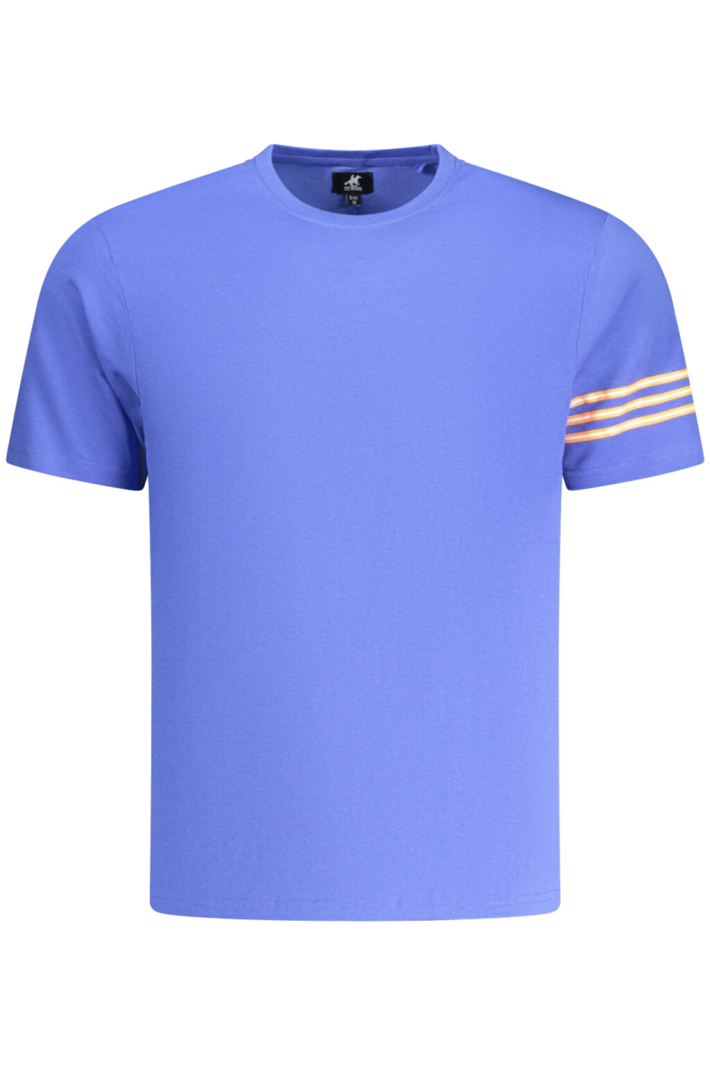 usgrandt-shirtmanichecorteuomoblu_1 US GRAND mėlyni vyriški marškinėliai trumpomis rankovėmis