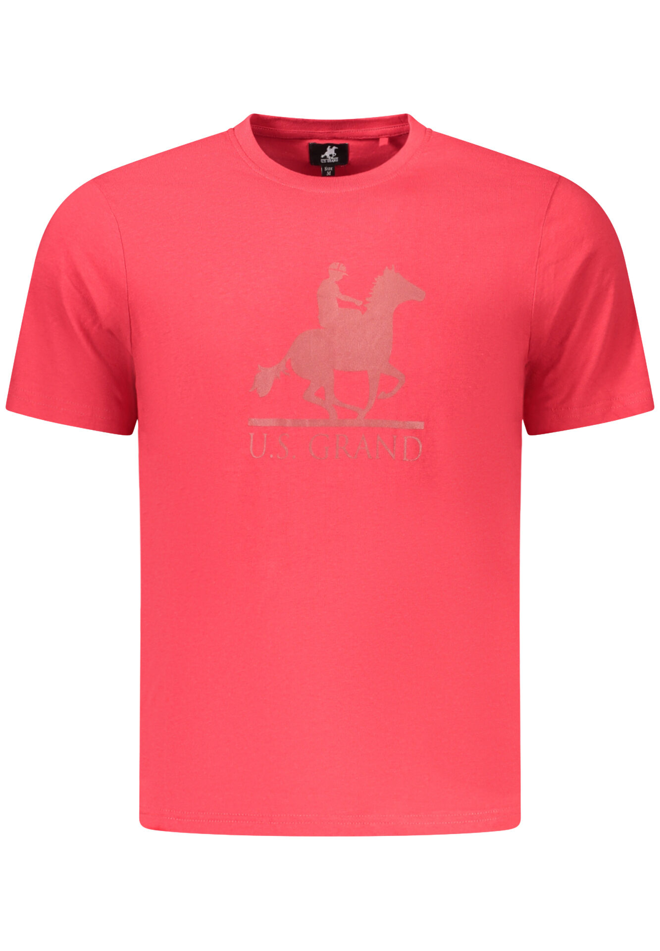 US GRAND MEN'S SHORT-SLEEVED RED T-SHIRT