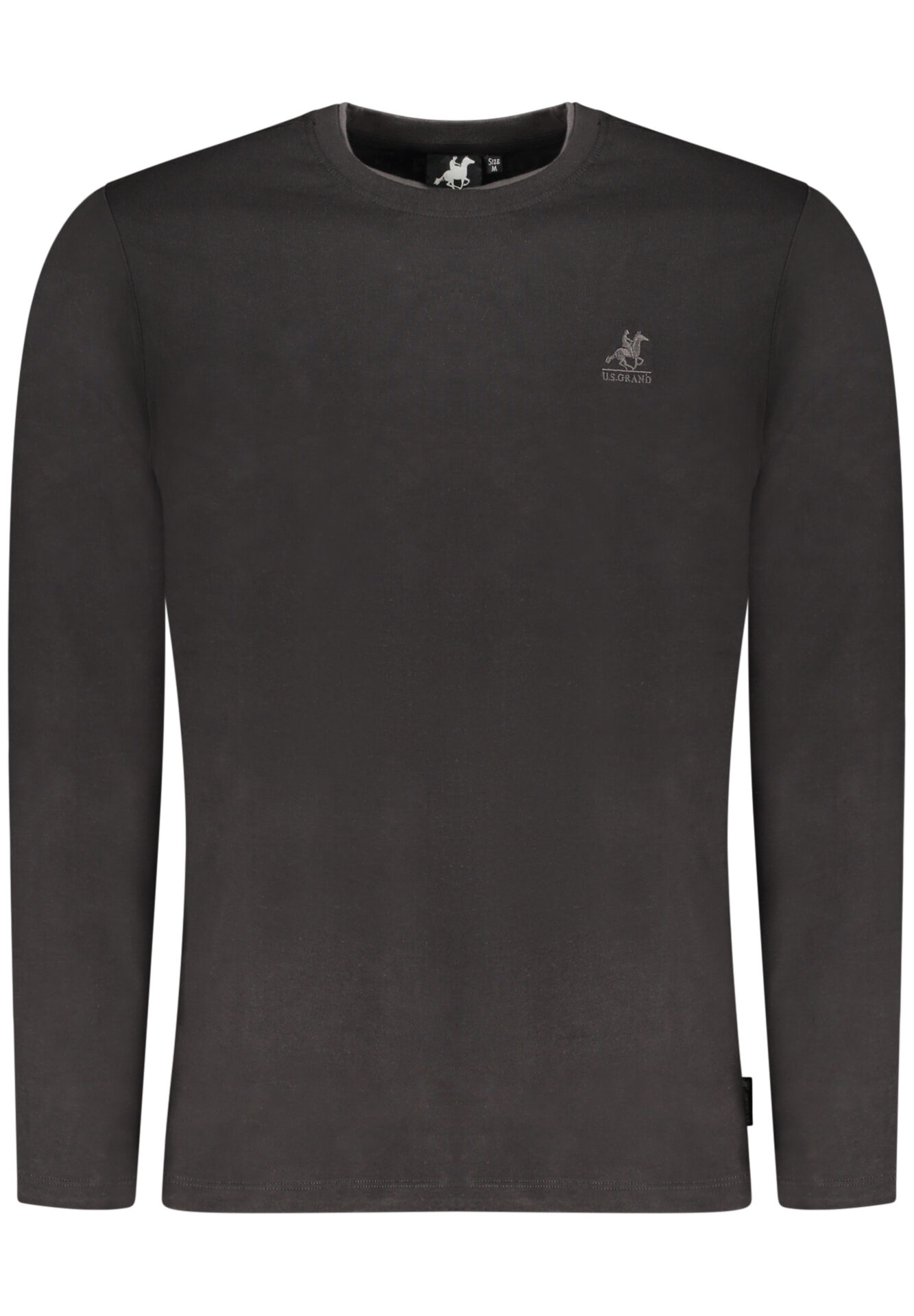 US GRAND MEN'S LONG-SLEEVED BLACK T-SHIRT