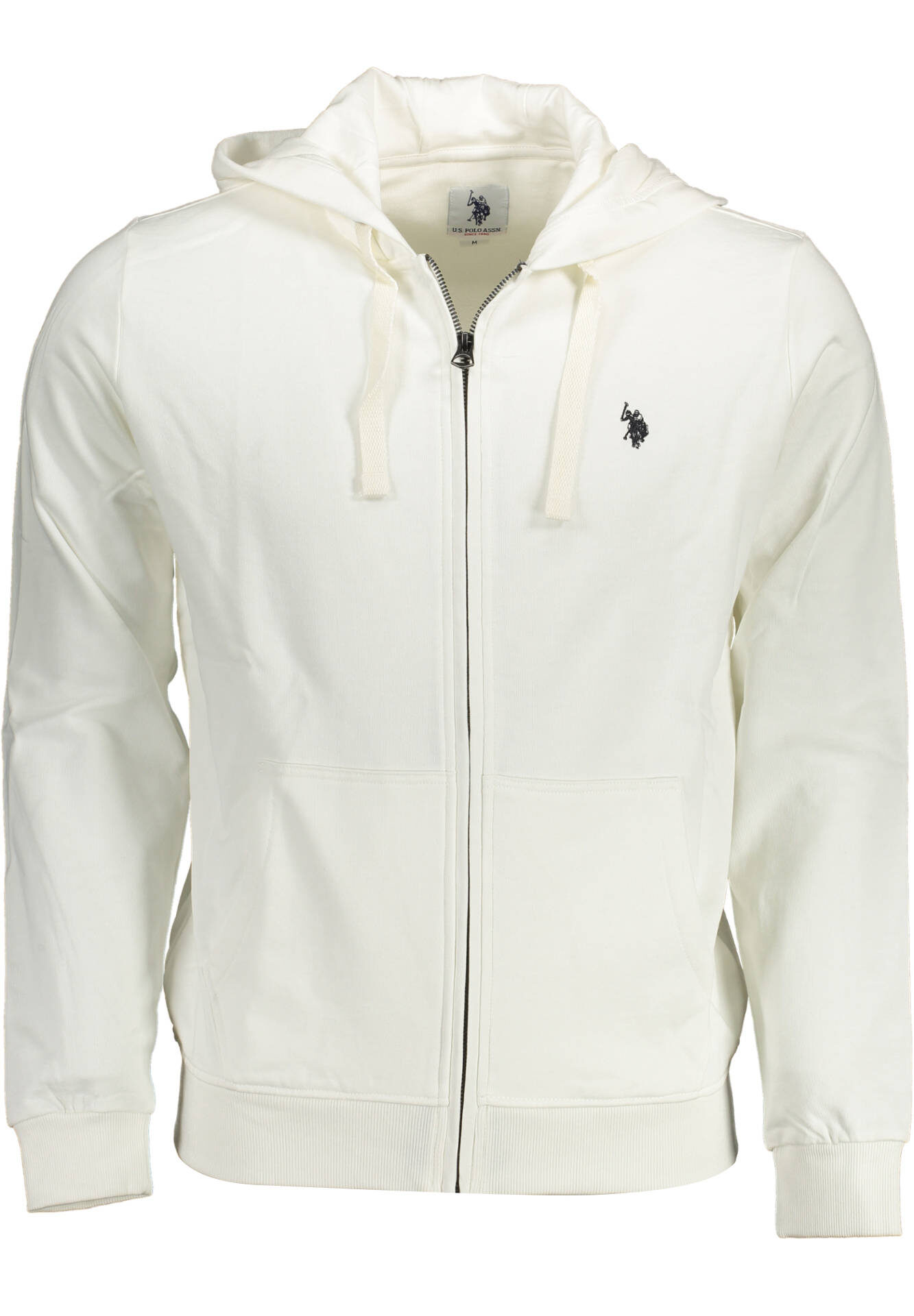 US POLO ASSN. MEN'S WHITE ZIP-UP SWEATSHIRT