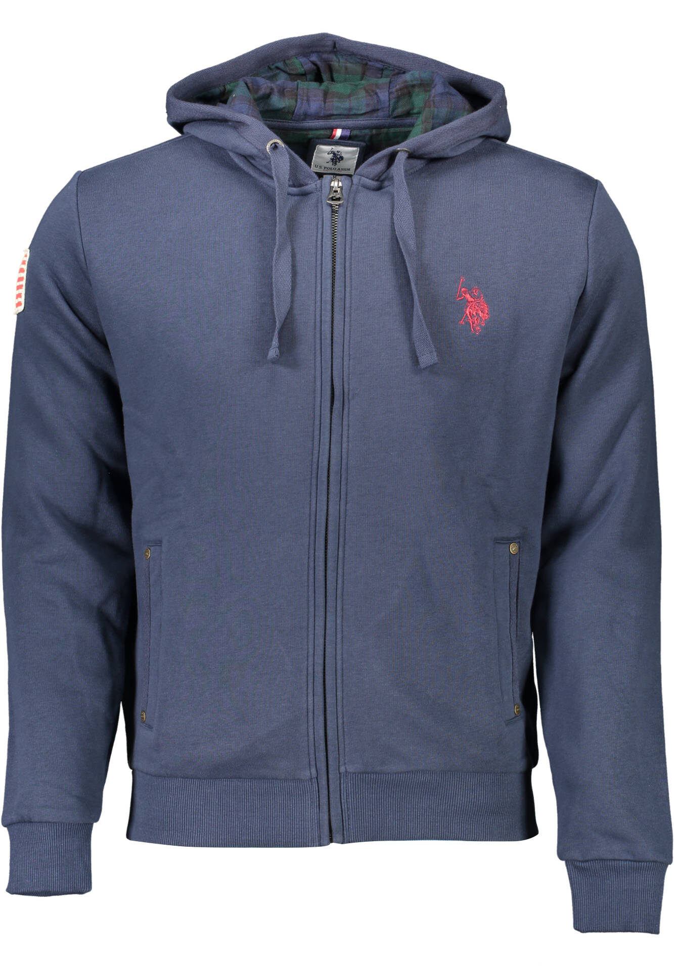US POLO ASSN. MEN'S BLUE ZIP-UP SWEATSHIRT