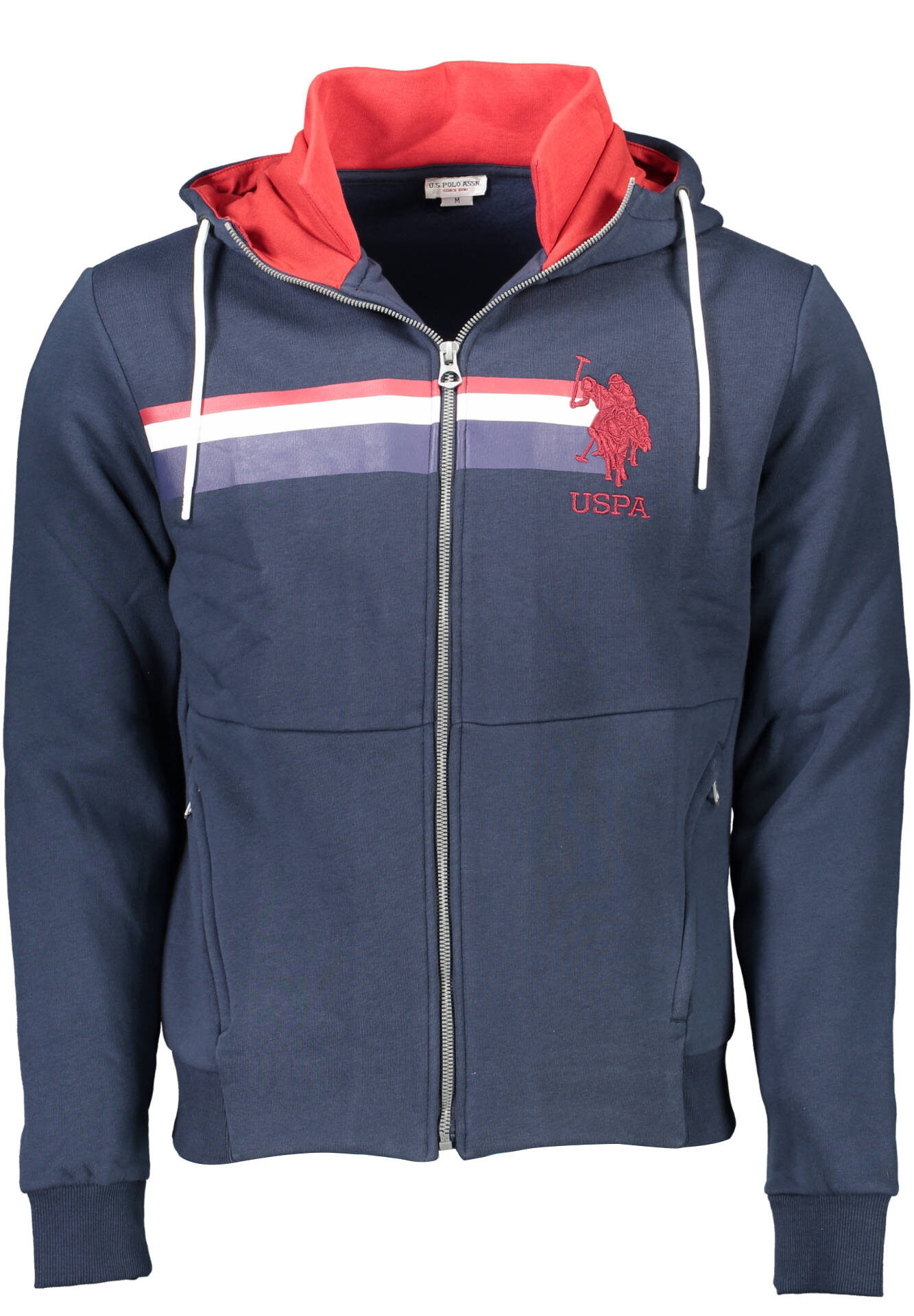 US POLO ASSN. MEN'S BLUE ZIP-UP SWEATSHIRT