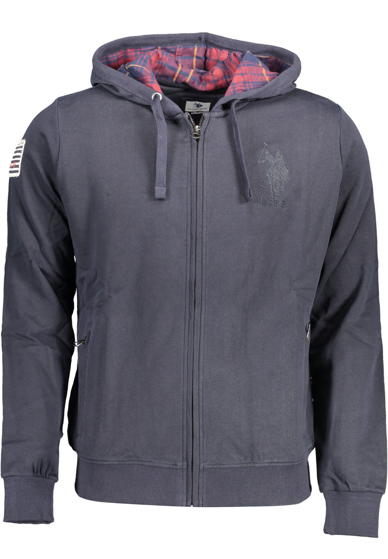 US POLO ASSN. MEN'S BLUE ZIP-UP SWEATSHIRT