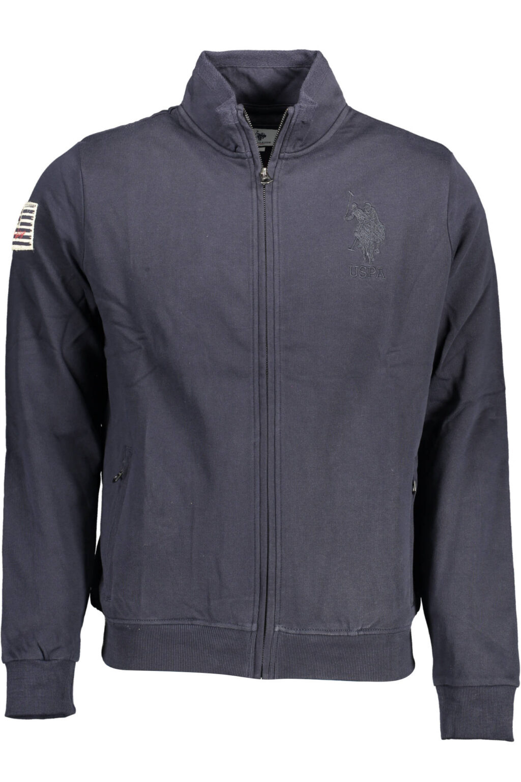 uspolofelpaconzipuomoblu_1 US POLO ASSN. MĖLYNAS VYRIŠKAS DŽEMPERIS SU UŽTRAUKTUKU