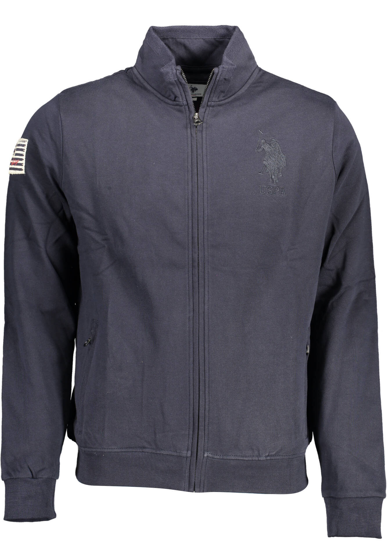 US POLO ASSN. MEN'S BLUE ZIP-UP SWEATSHIRT