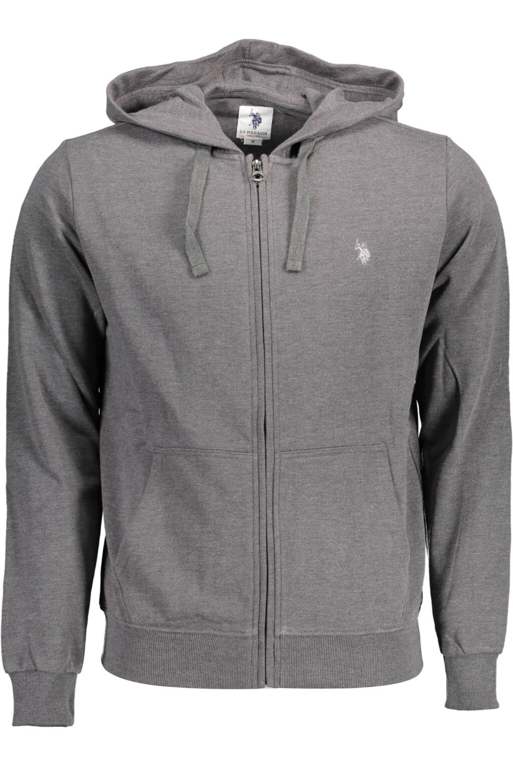 uspolofelpaconzipuomogrigio_1 US POLO ASSN. PILKAS VYRIŠKAS DŽEMPERIS SU UŽTRAUKTUKU
